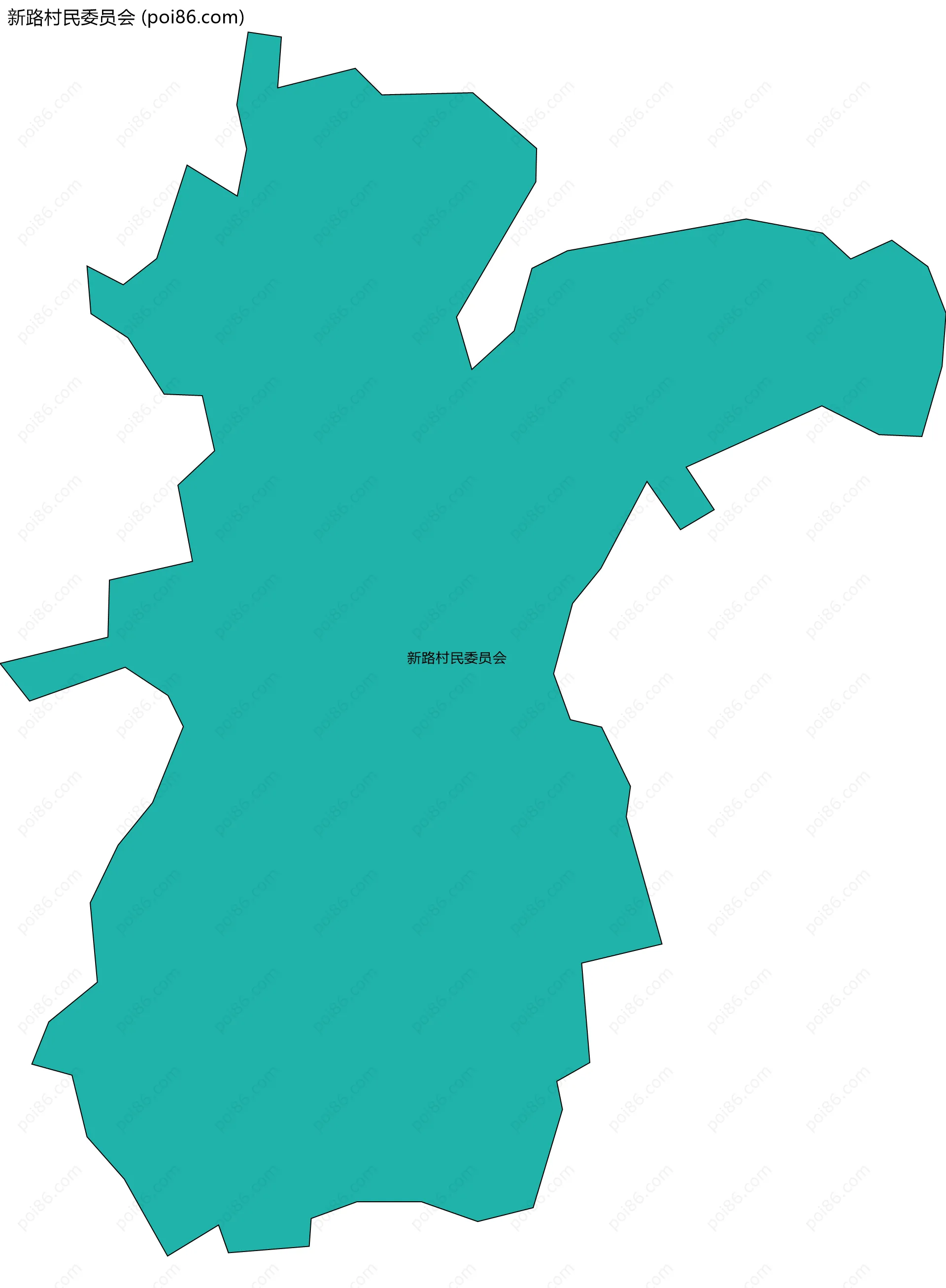 新路村民委员会边界地图