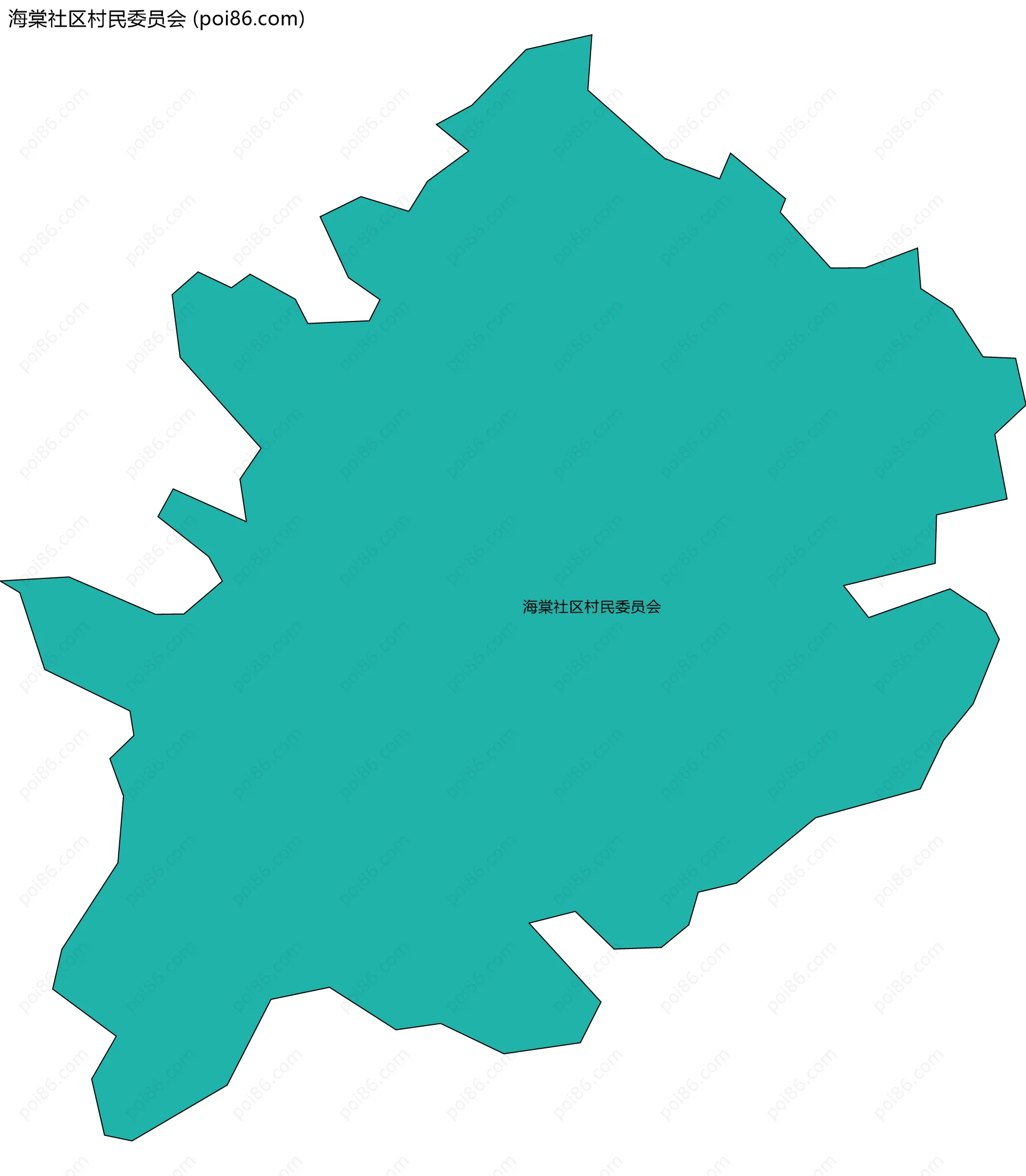 海棠社区村民委员会边界地图