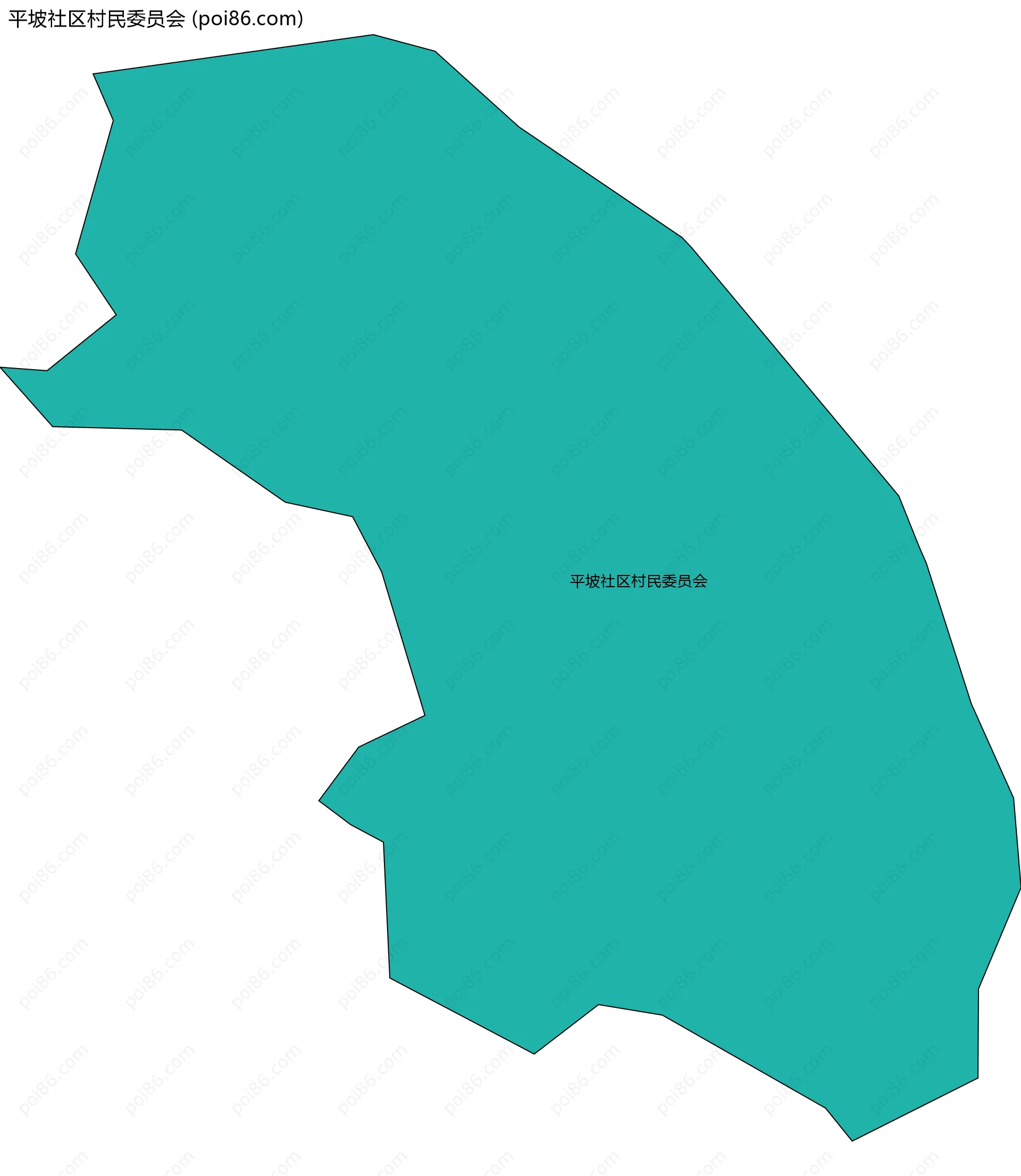 平坡社区村民委员会边界地图