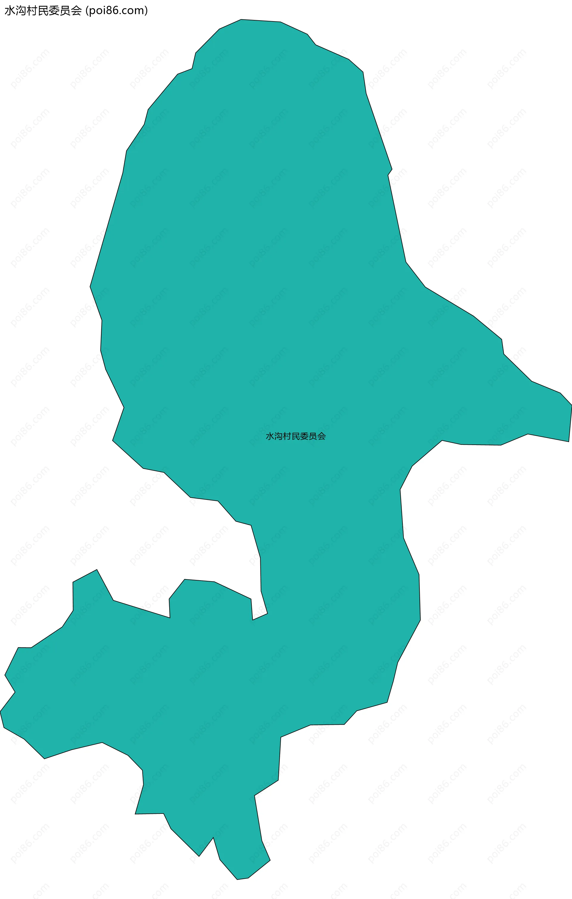 水沟村民委员会边界地图