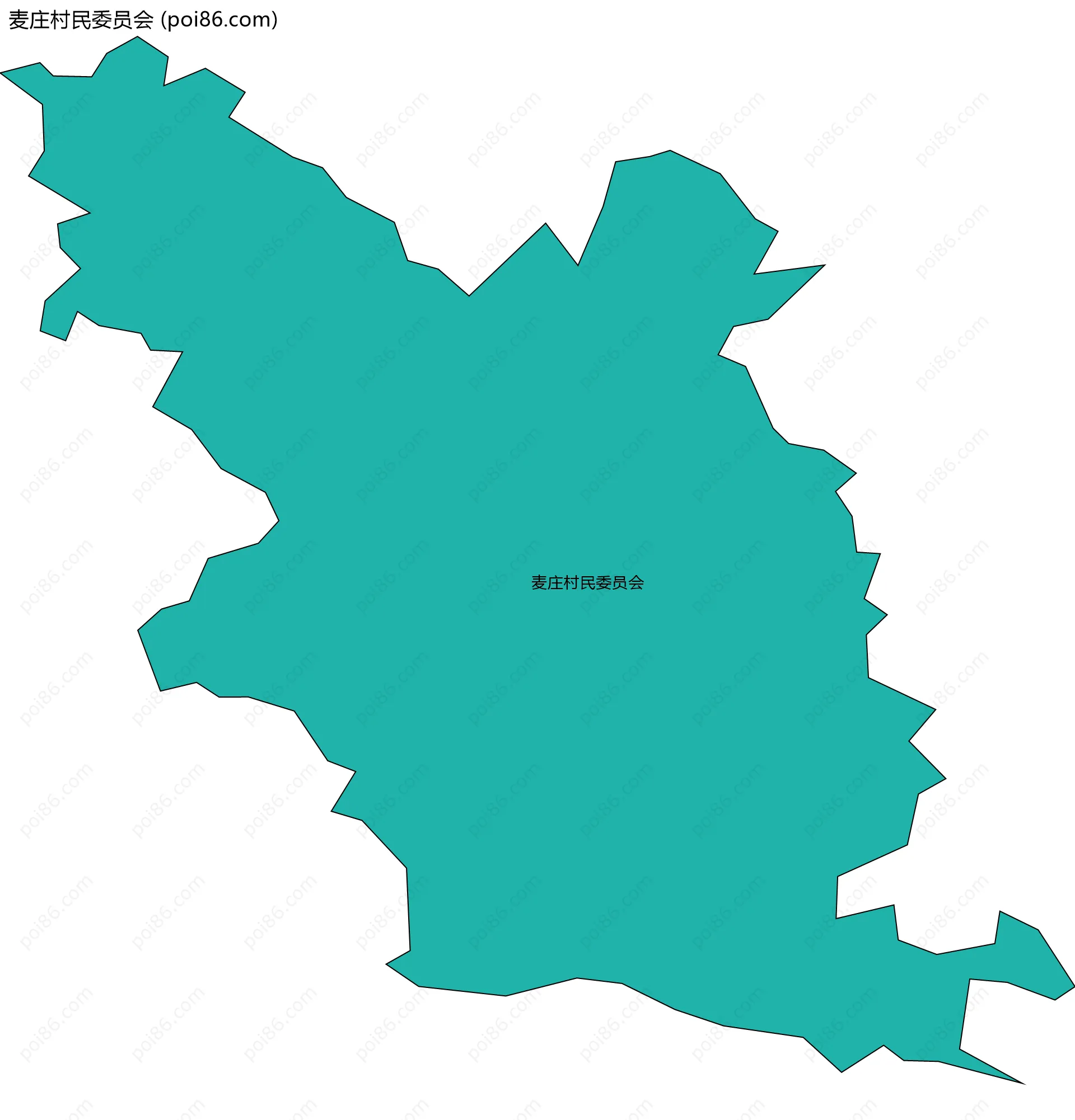 麦庄村民委员会边界地图