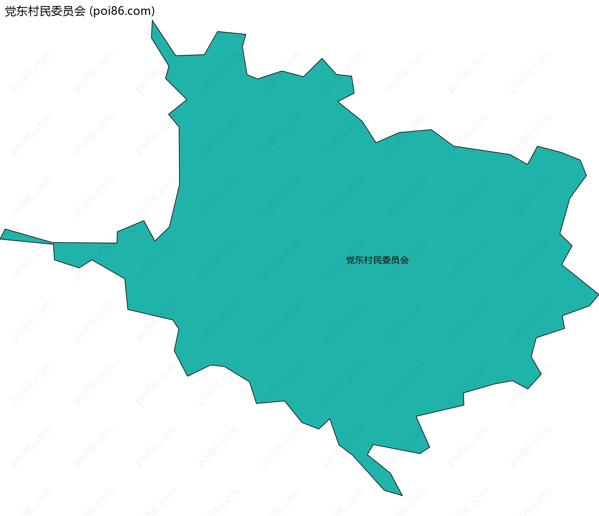 党东村民委员会边界地图