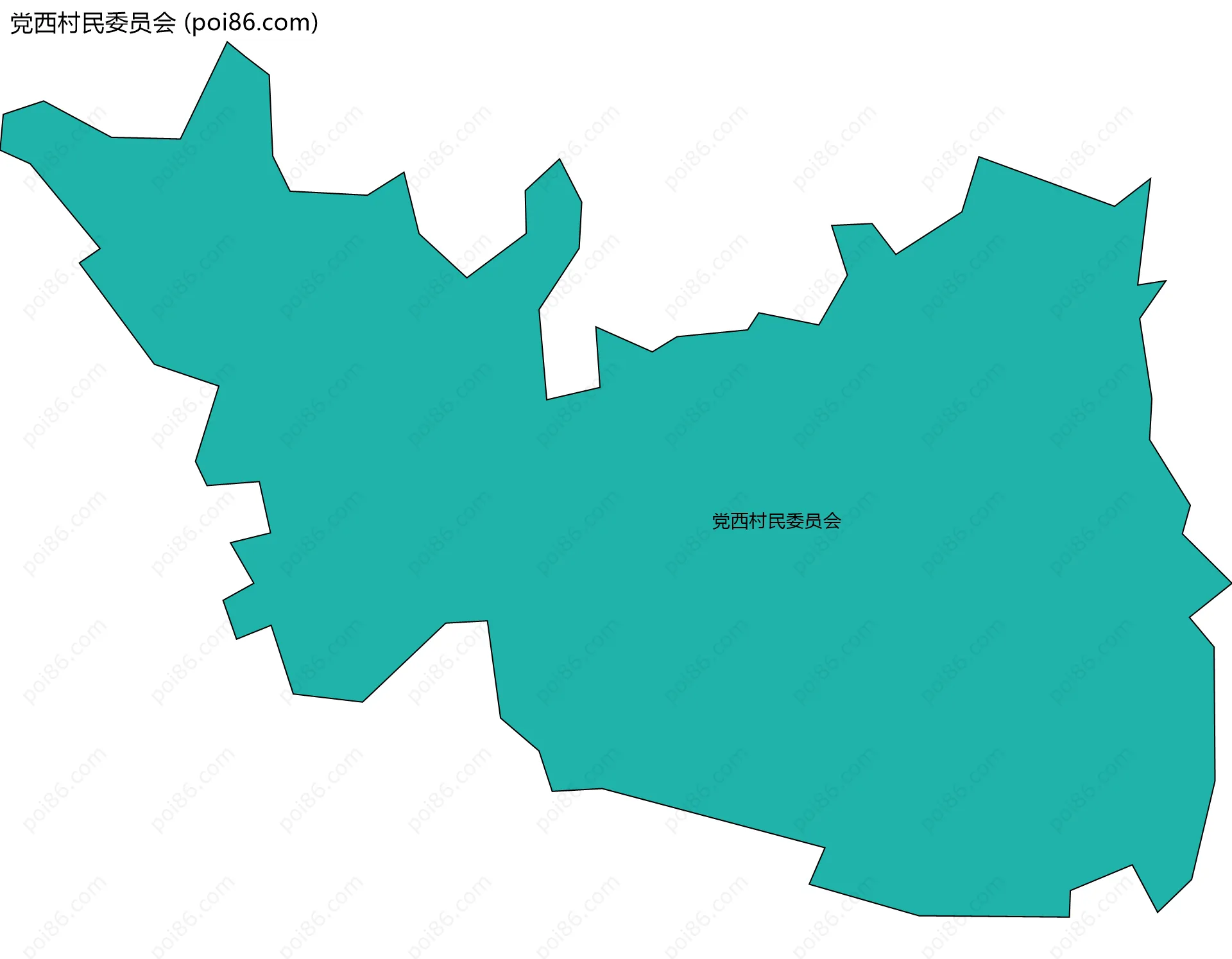 党西村民委员会边界地图