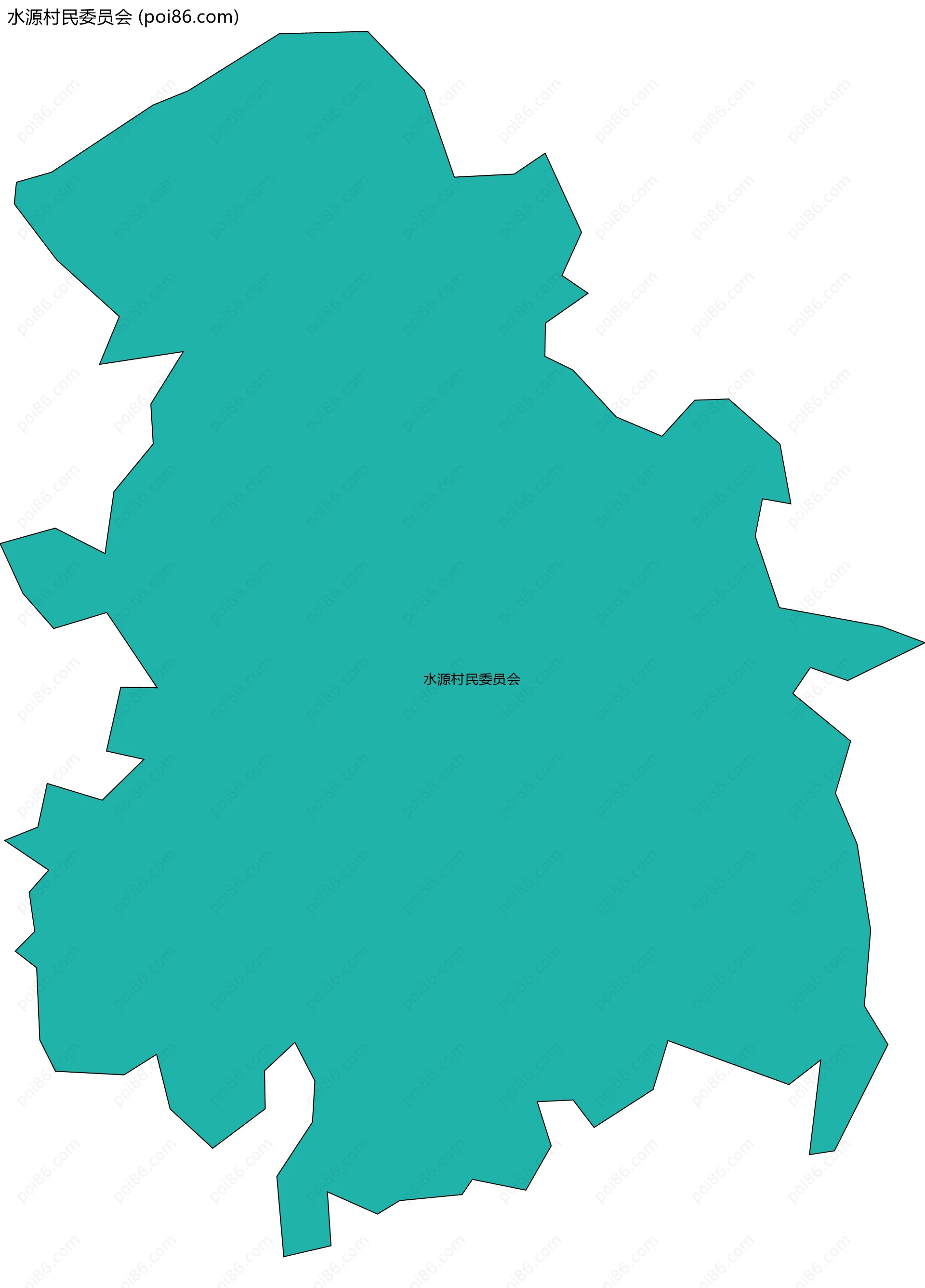 水源村民委员会边界地图