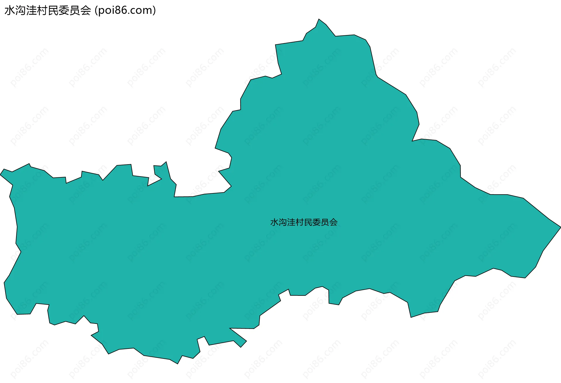 水沟洼村民委员会边界地图