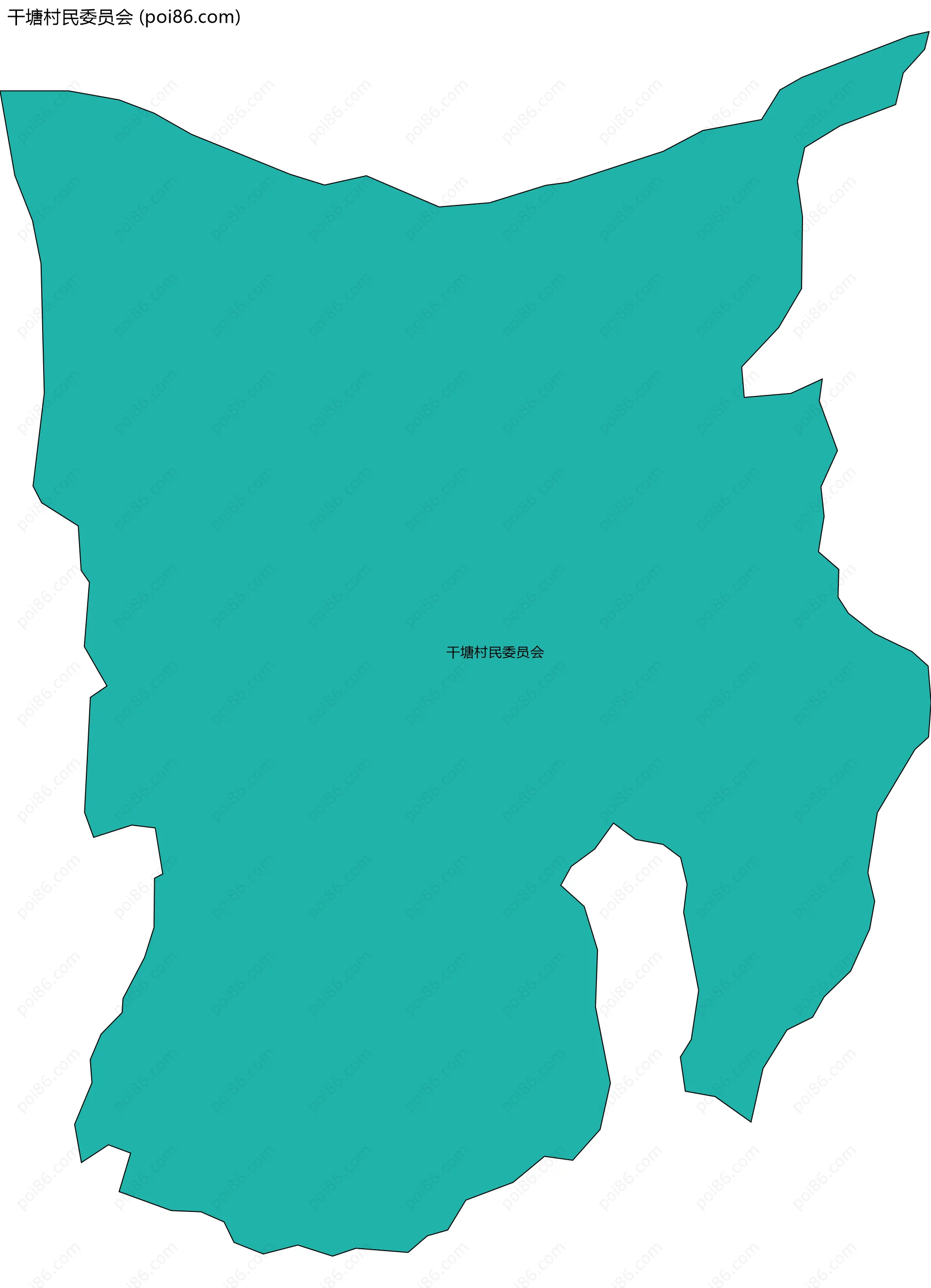 干塘村民委员会边界地图