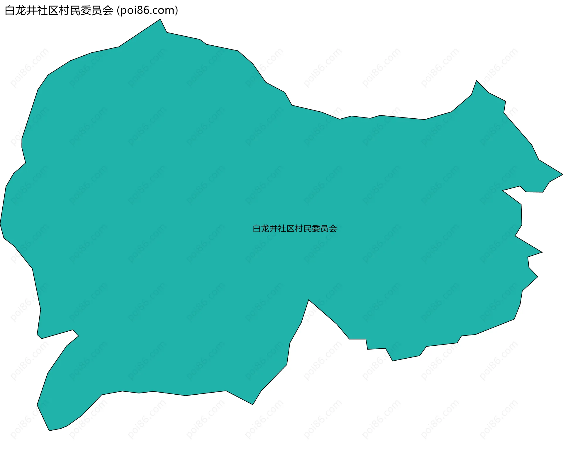 白龙井社区村民委员会边界地图