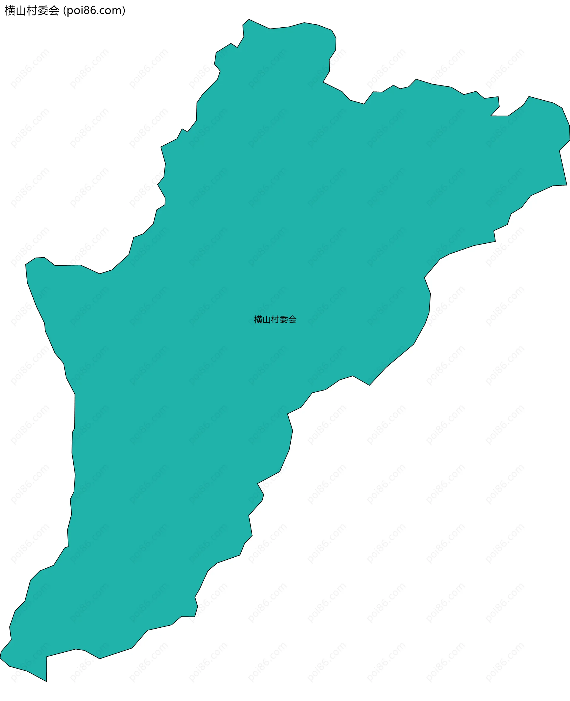 横山村委会边界地图