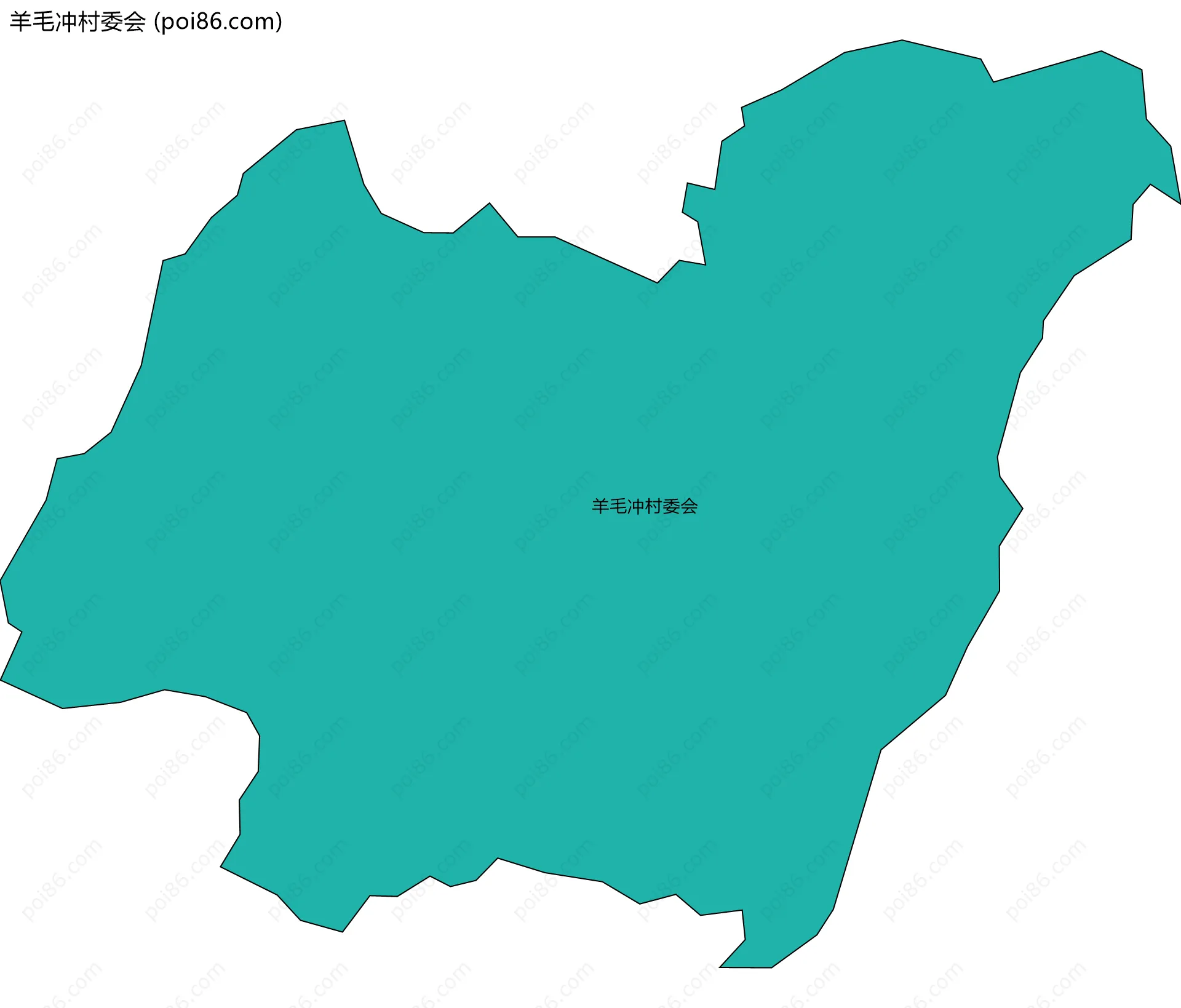 羊毛冲村委会边界地图