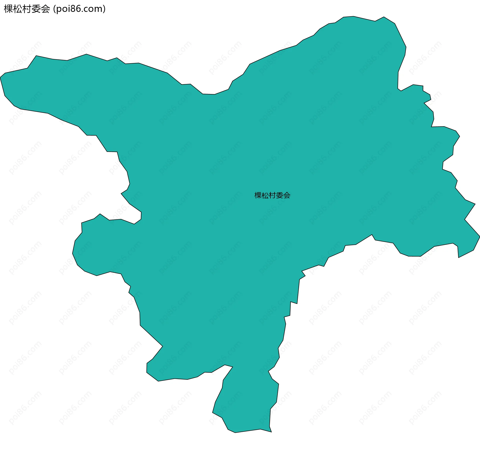 棵松村委会边界地图