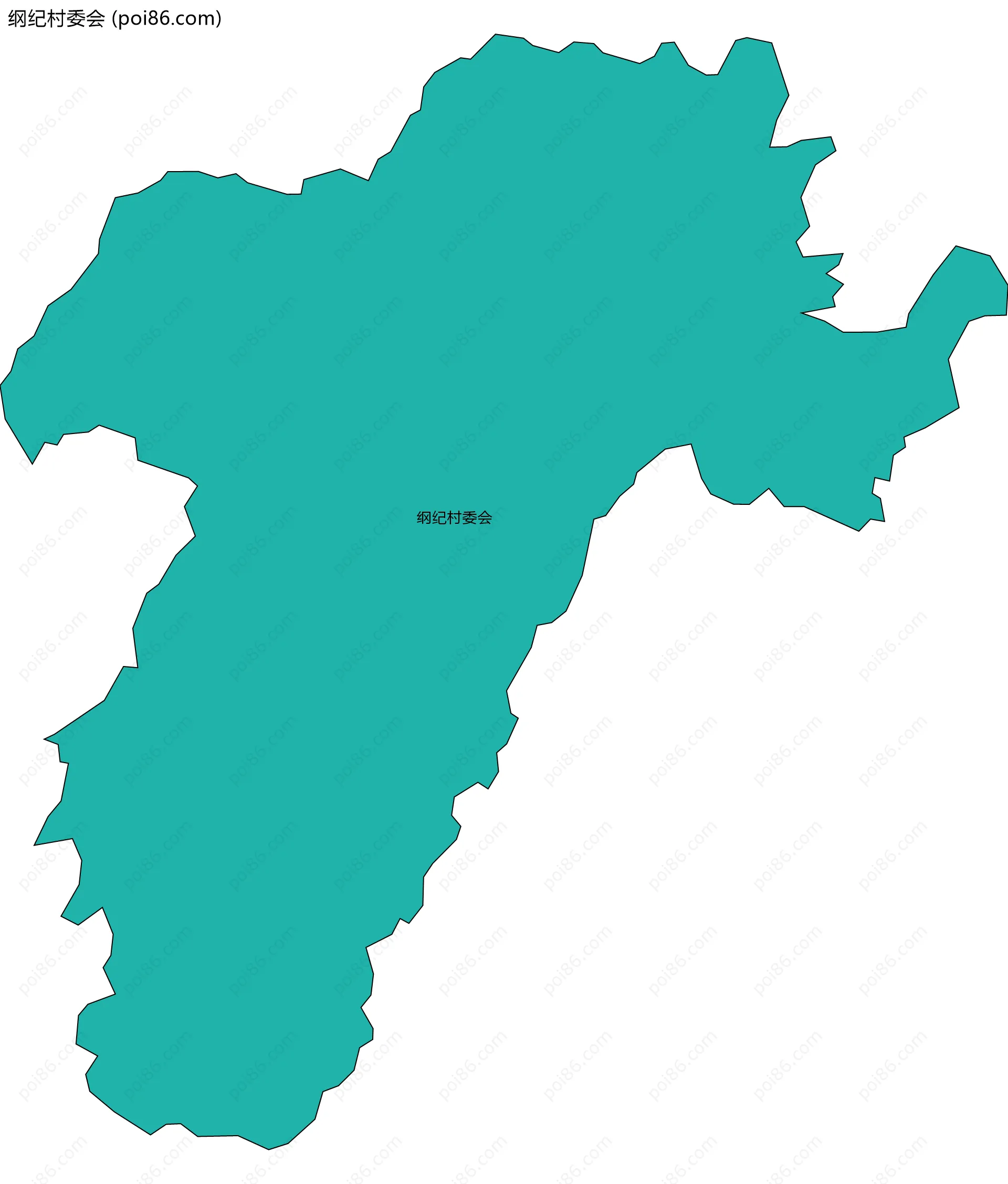 纲纪村委会边界地图