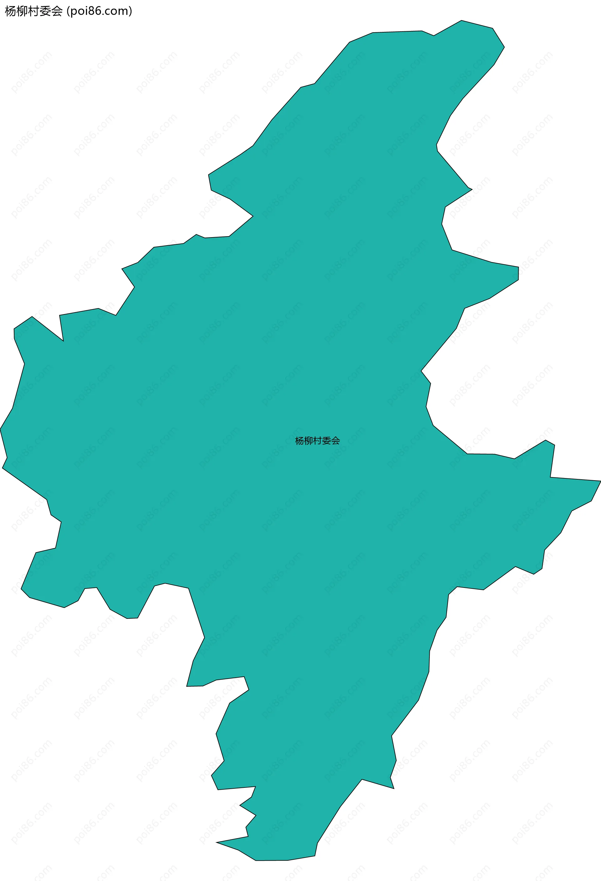 杨柳村委会边界地图