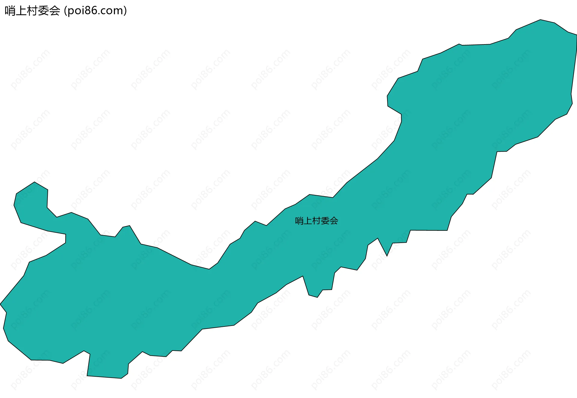 哨上村委会边界地图