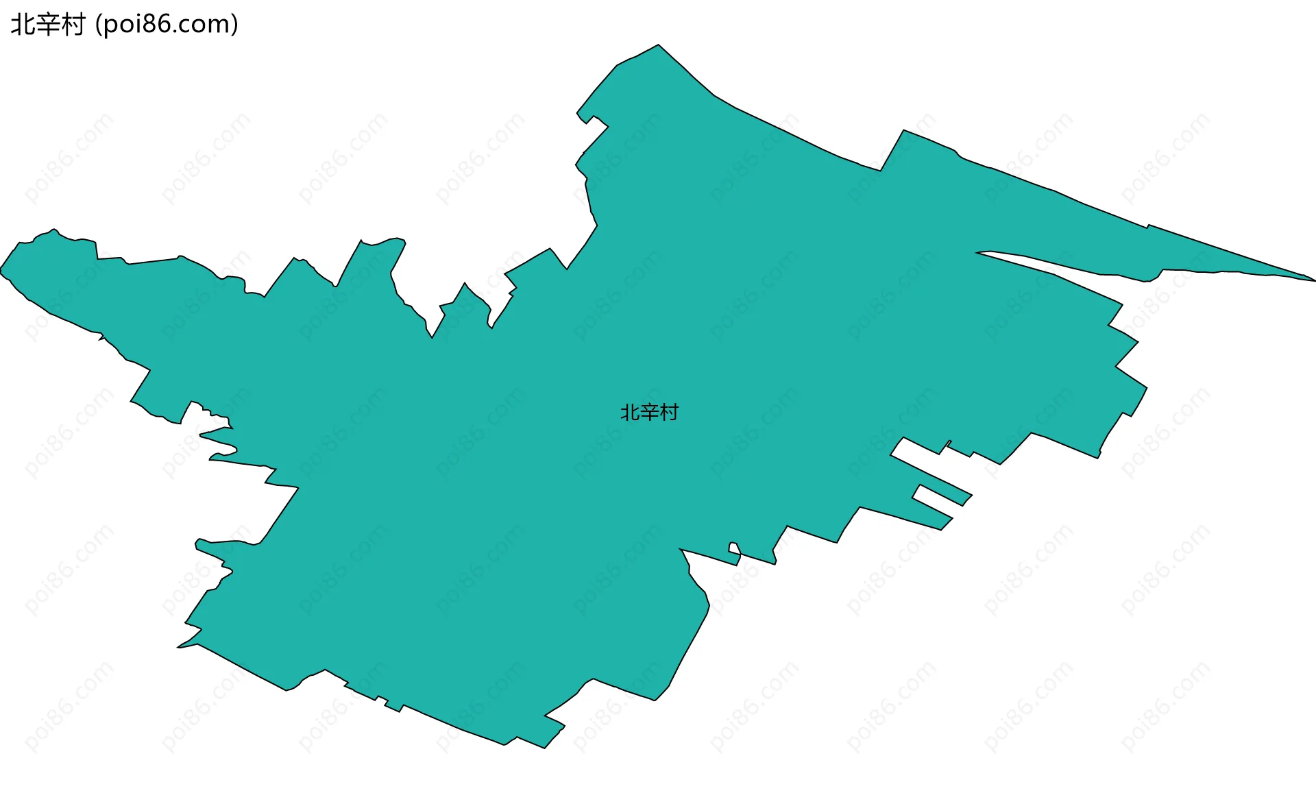 北辛村边界地图