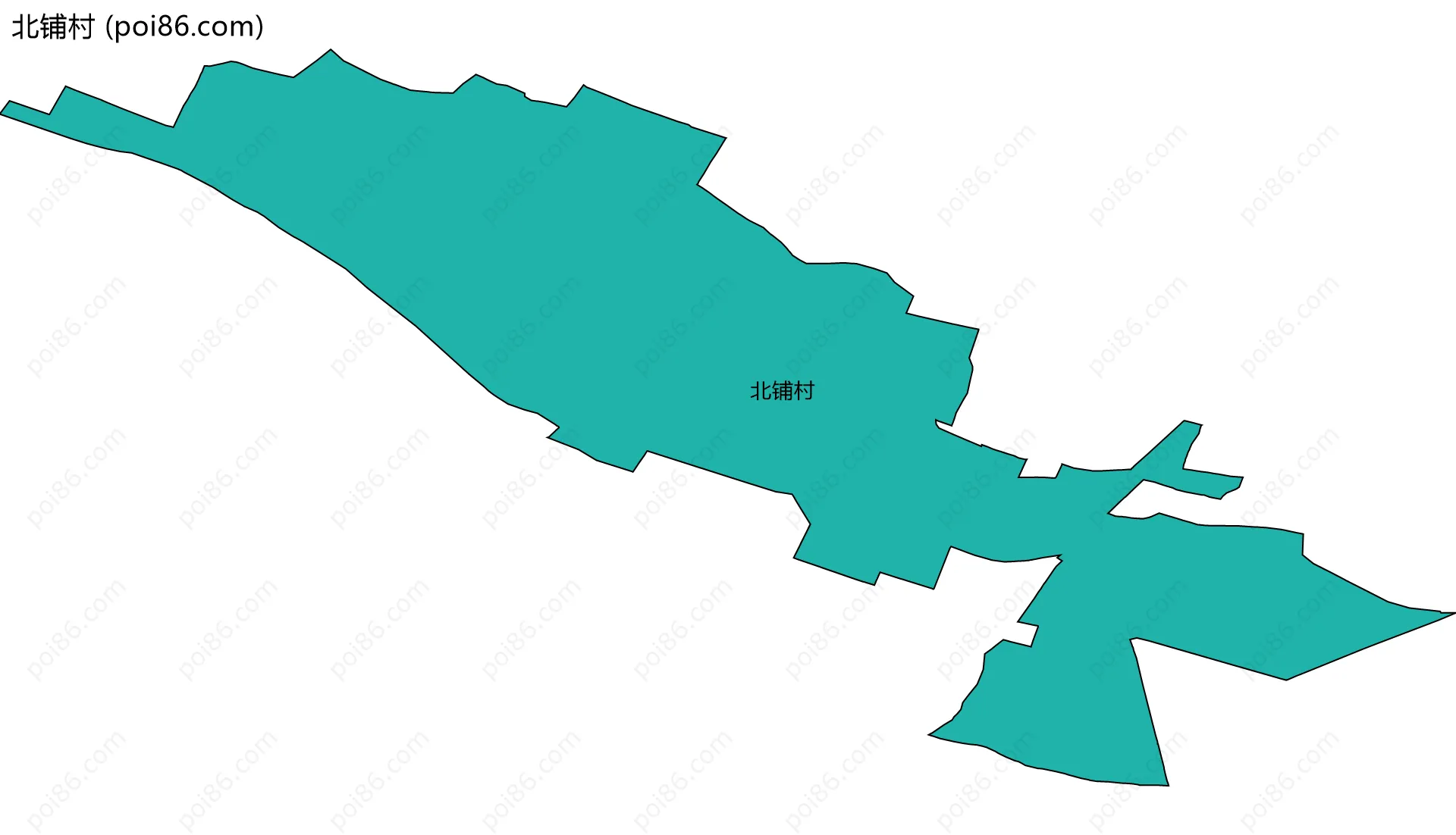 北铺村边界地图