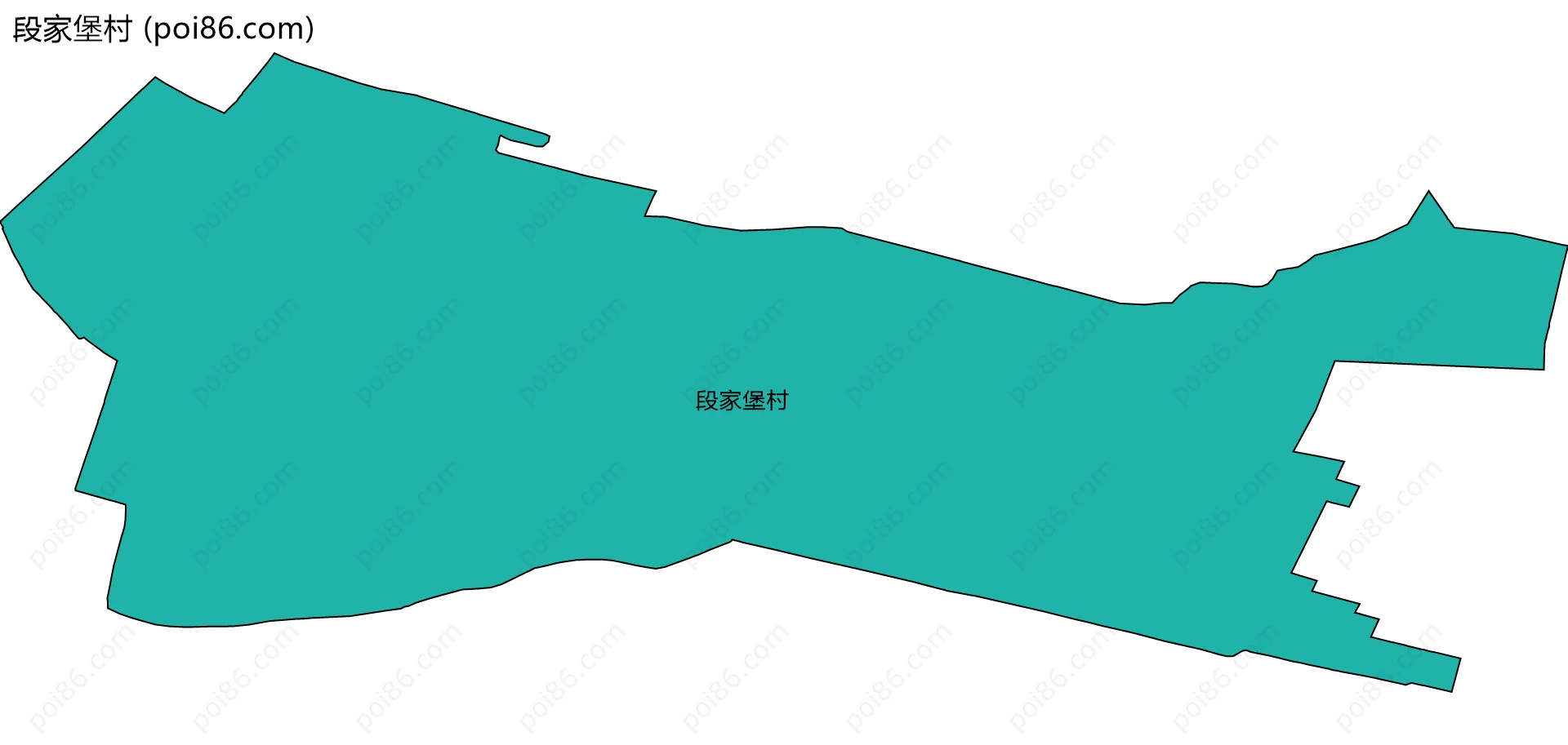 段家堡村边界地图