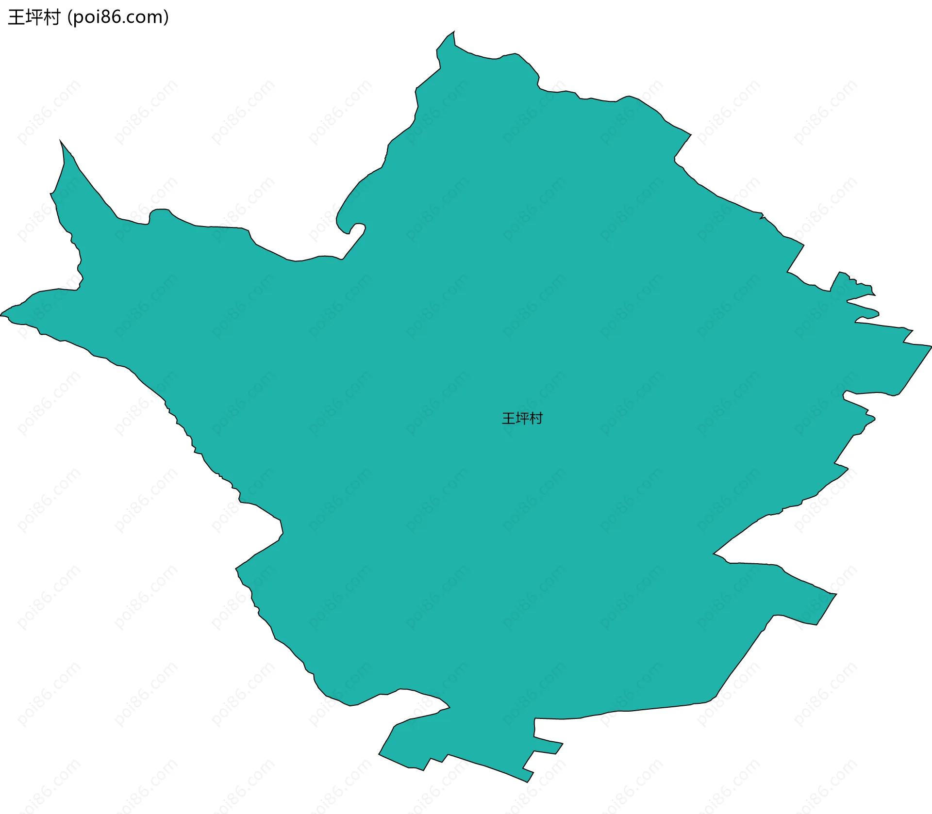 王坪村边界地图