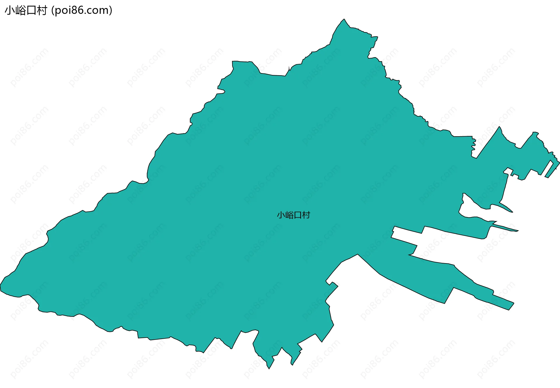 小峪口村边界地图