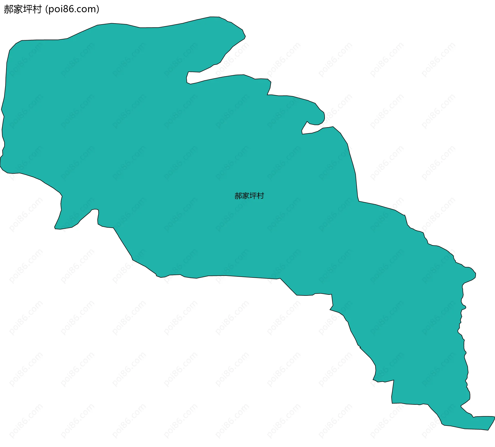 郝家坪村边界地图