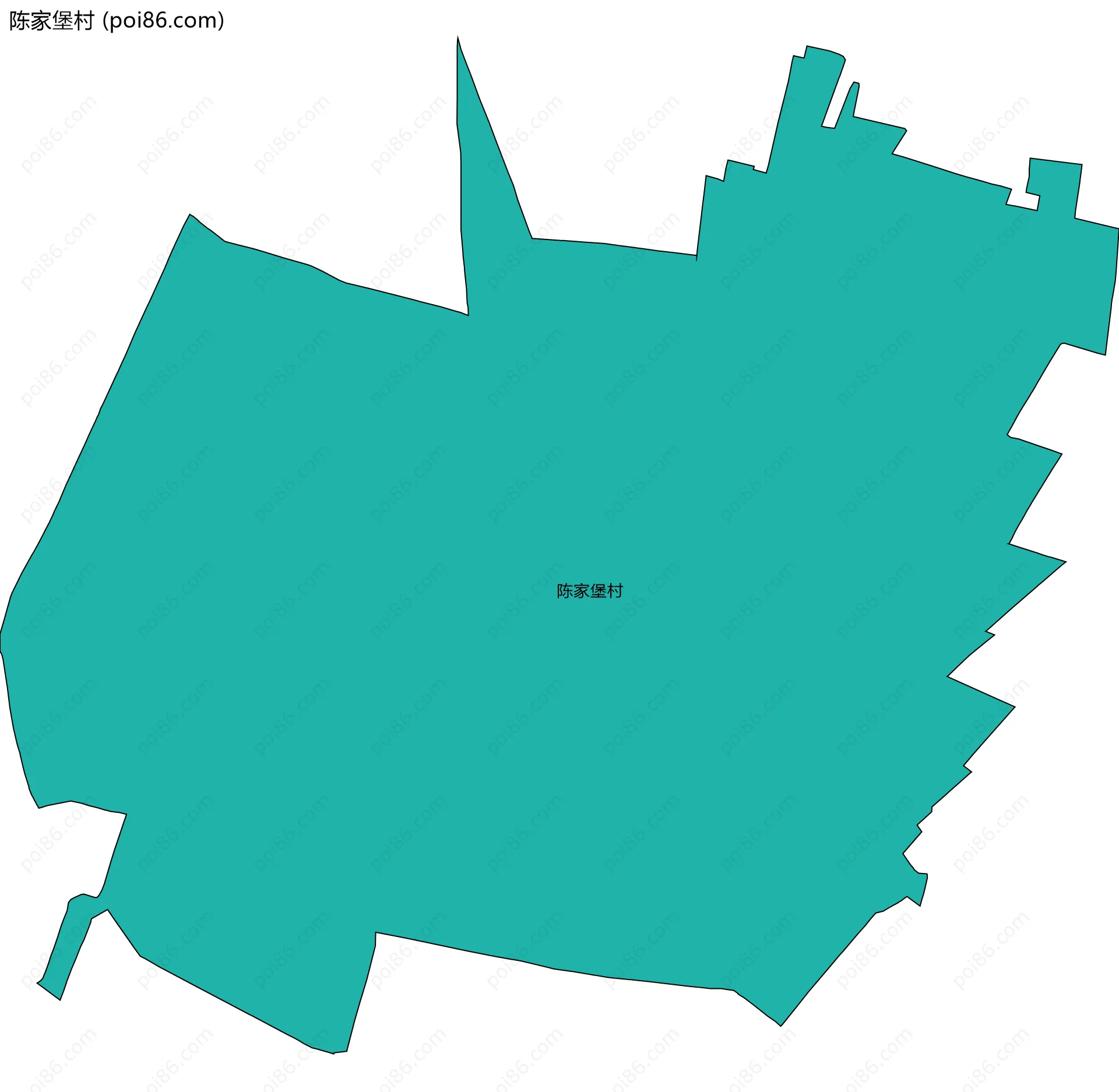 陈家堡村边界地图
