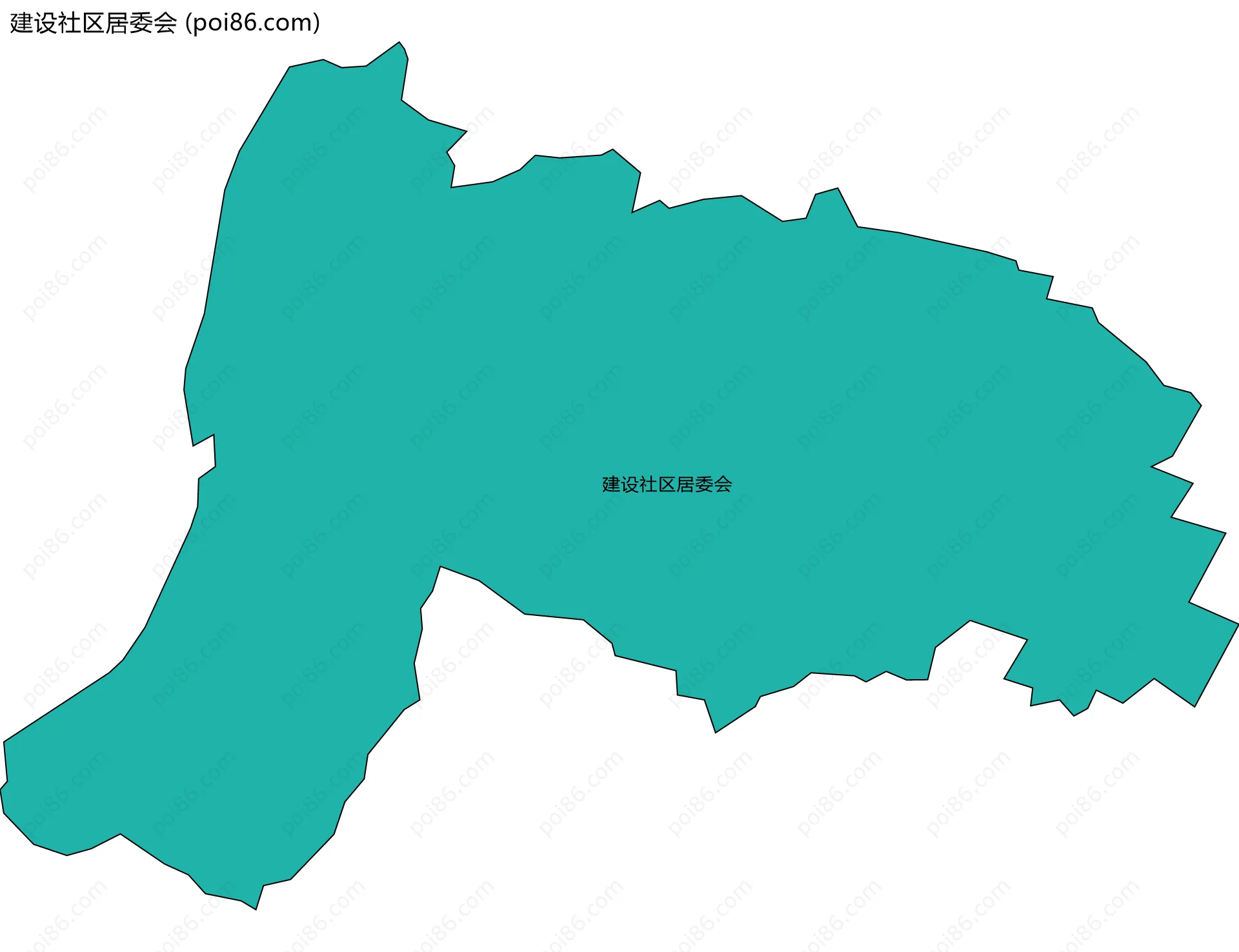 建设社区居委会边界地图