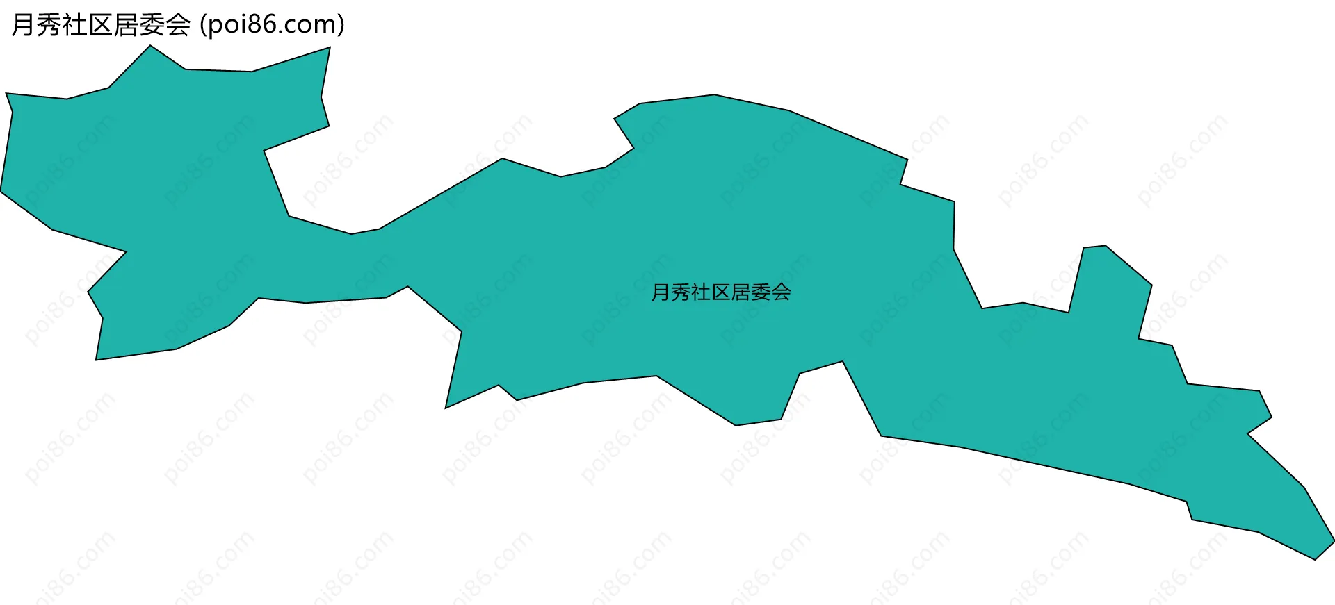 月秀社区居委会边界地图