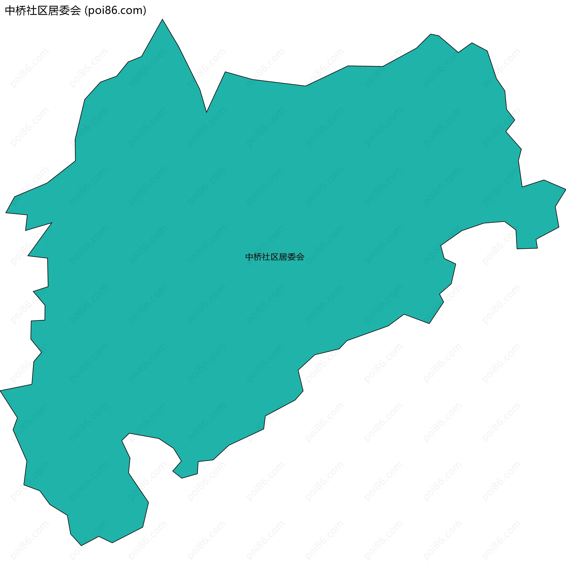 中桥社区居委会边界地图