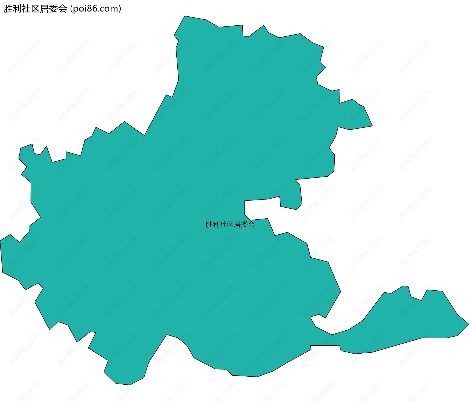 胜利社区居委会边界地图