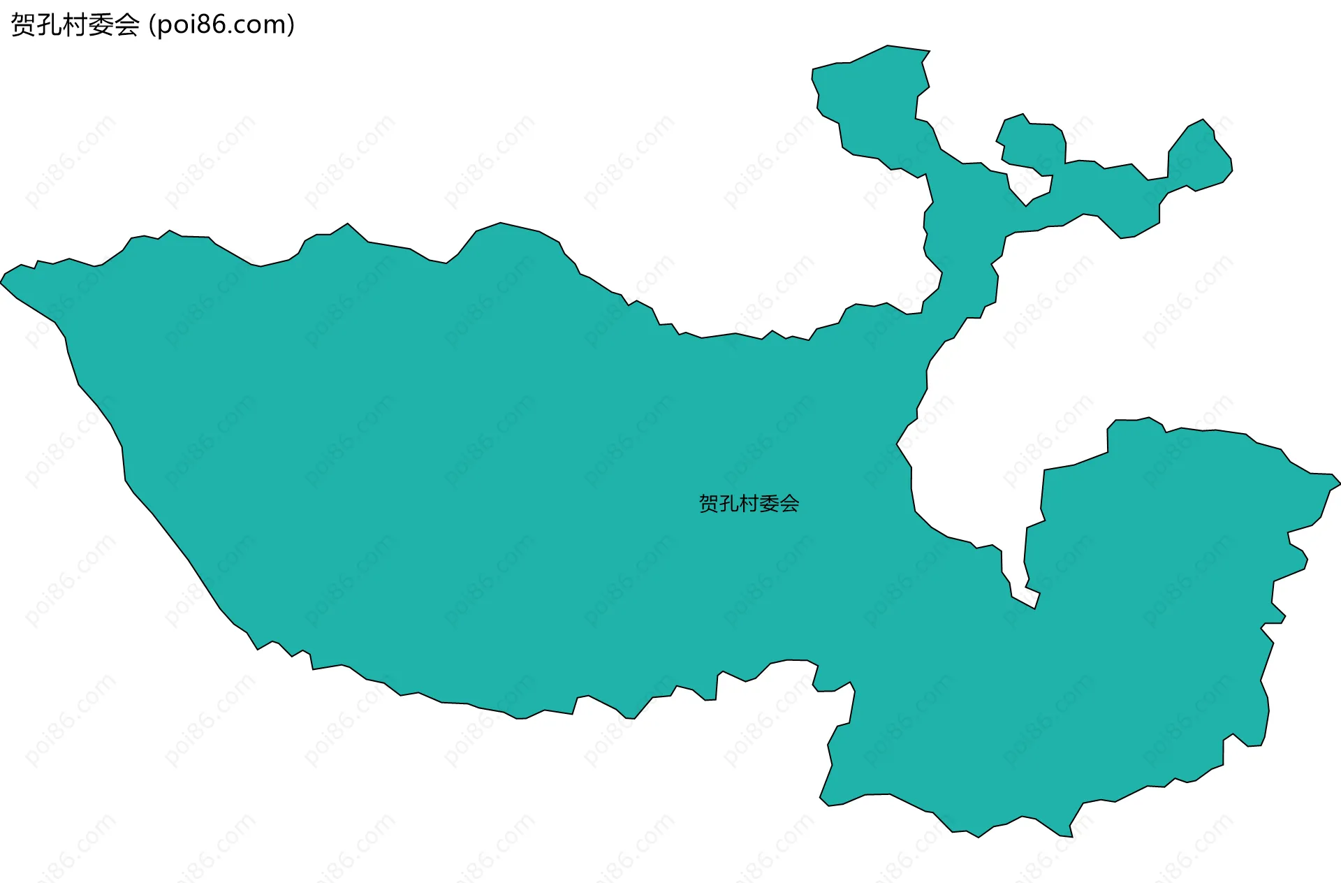 贺孔村委会边界地图