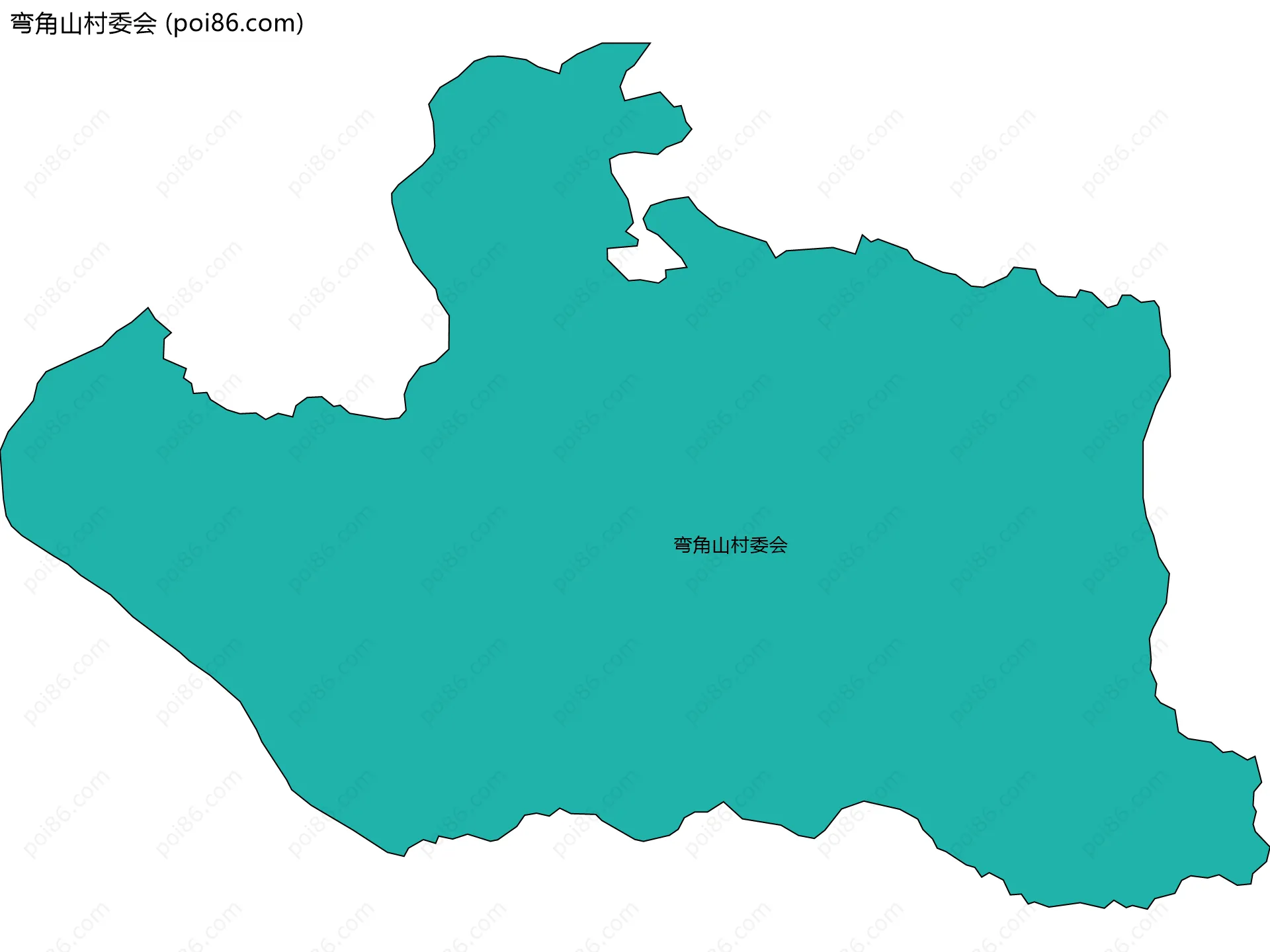 弯角山村委会边界地图