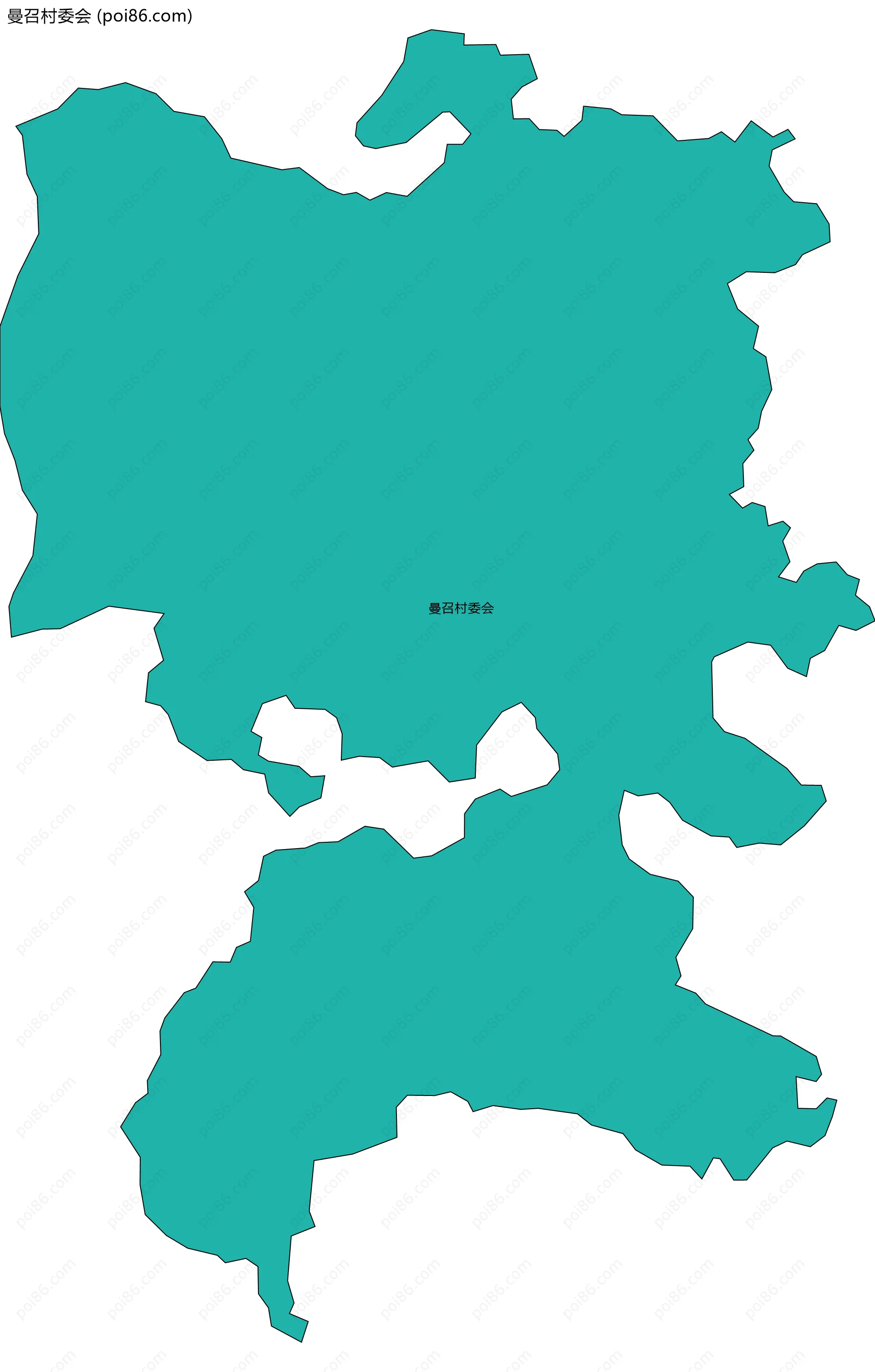 曼召村委会边界地图