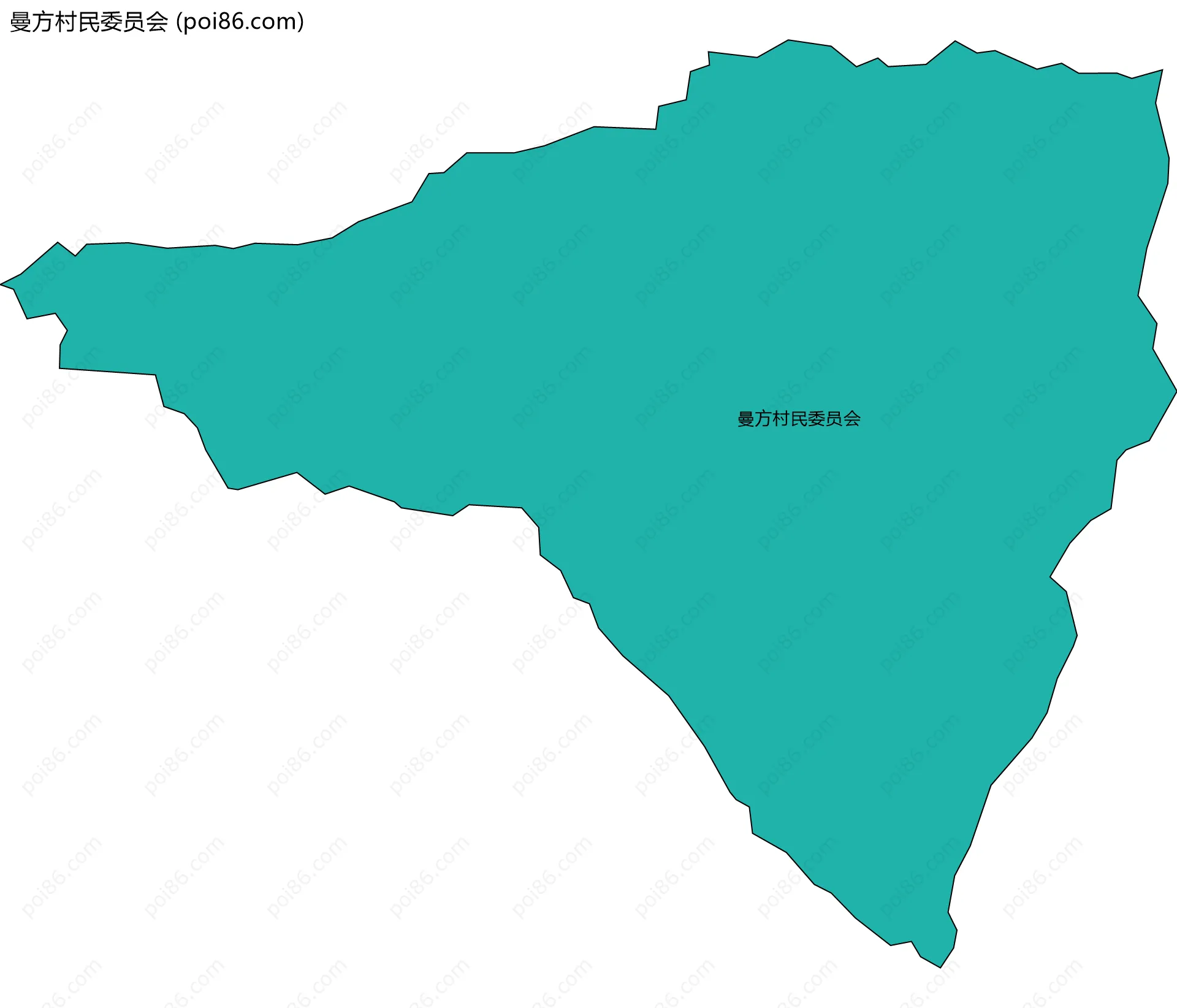 曼方村民委员会边界地图