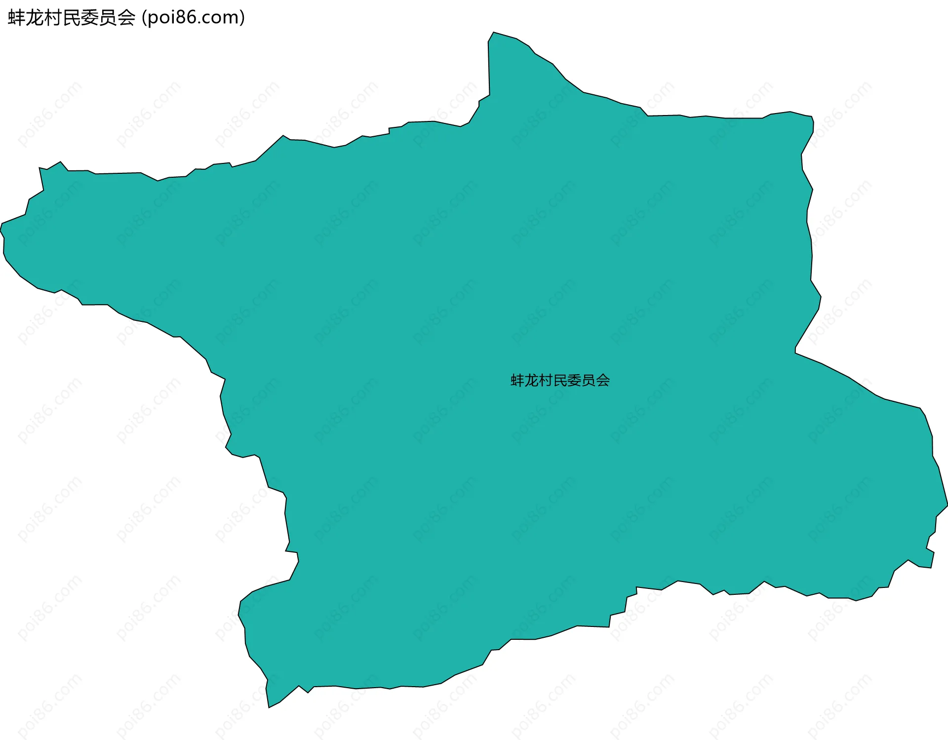 蚌龙村民委员会边界地图