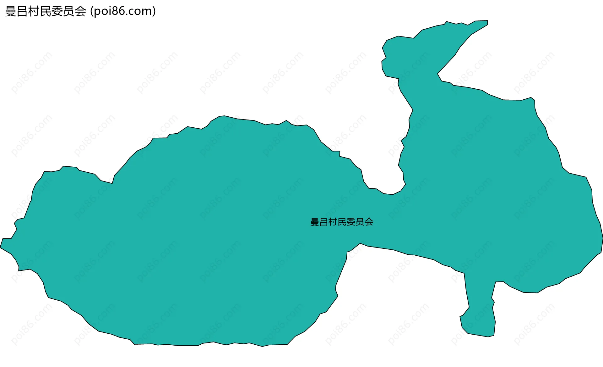 曼吕村民委员会边界地图