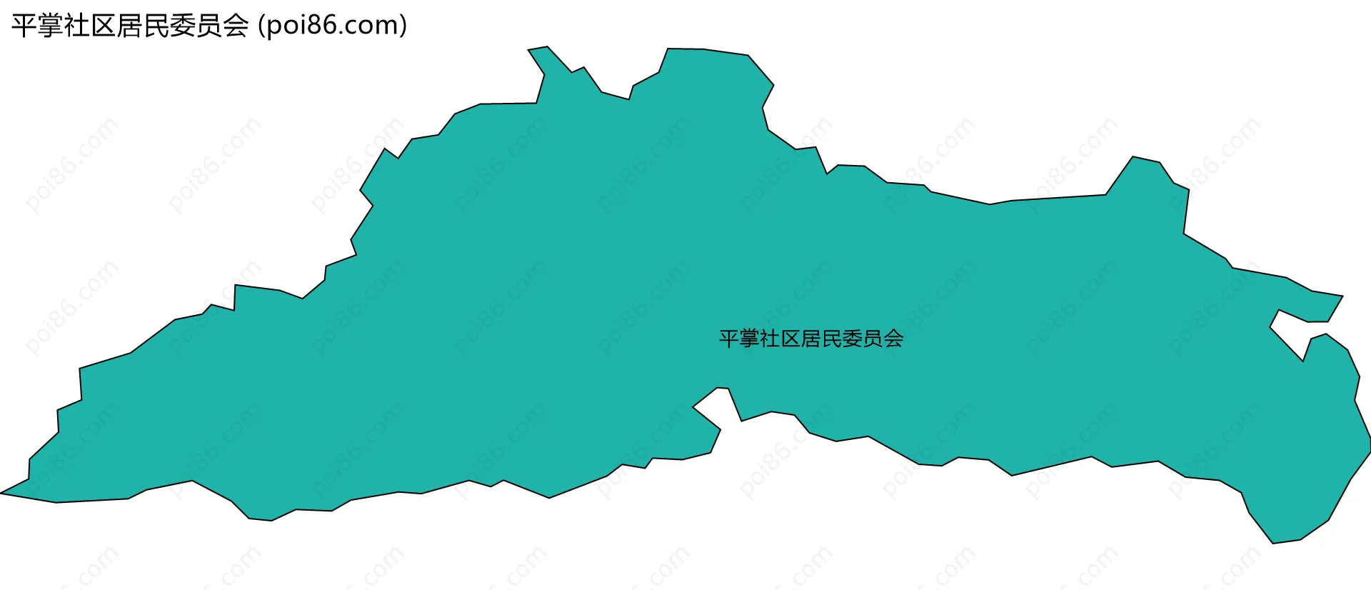平掌社区居民委员会边界地图