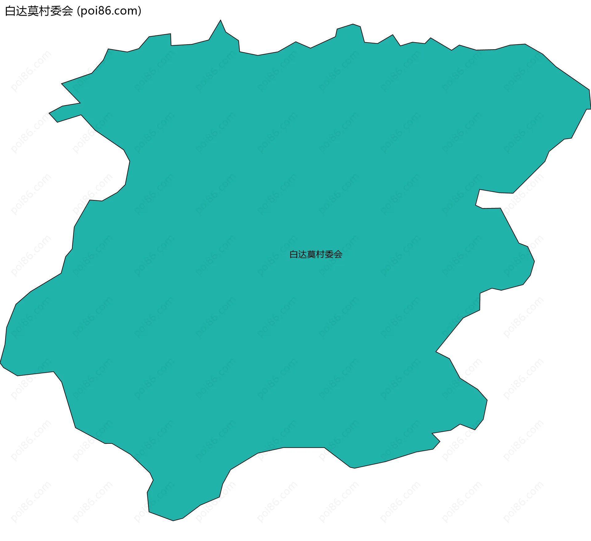 白达莫村委会边界地图