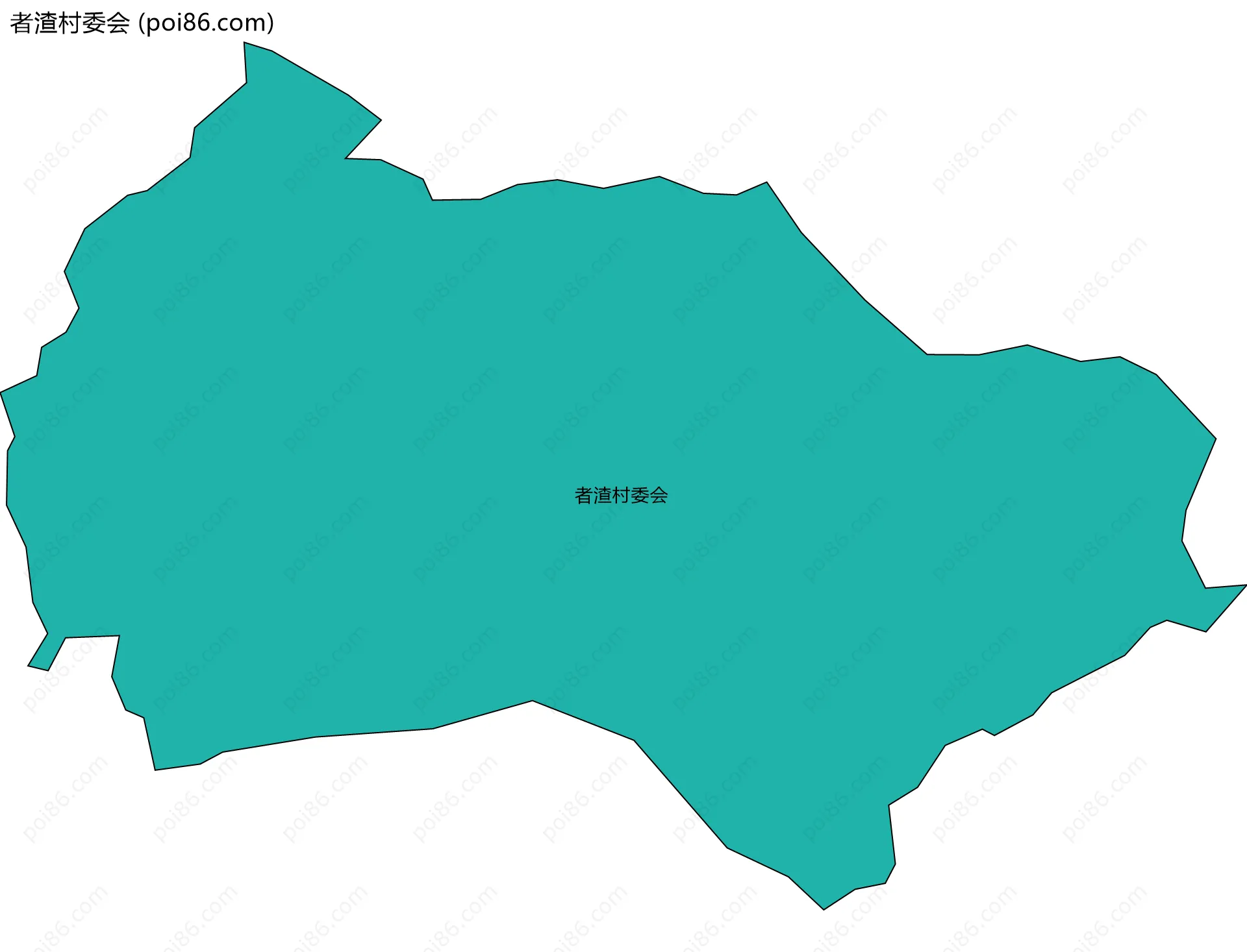 者渣村委会边界地图