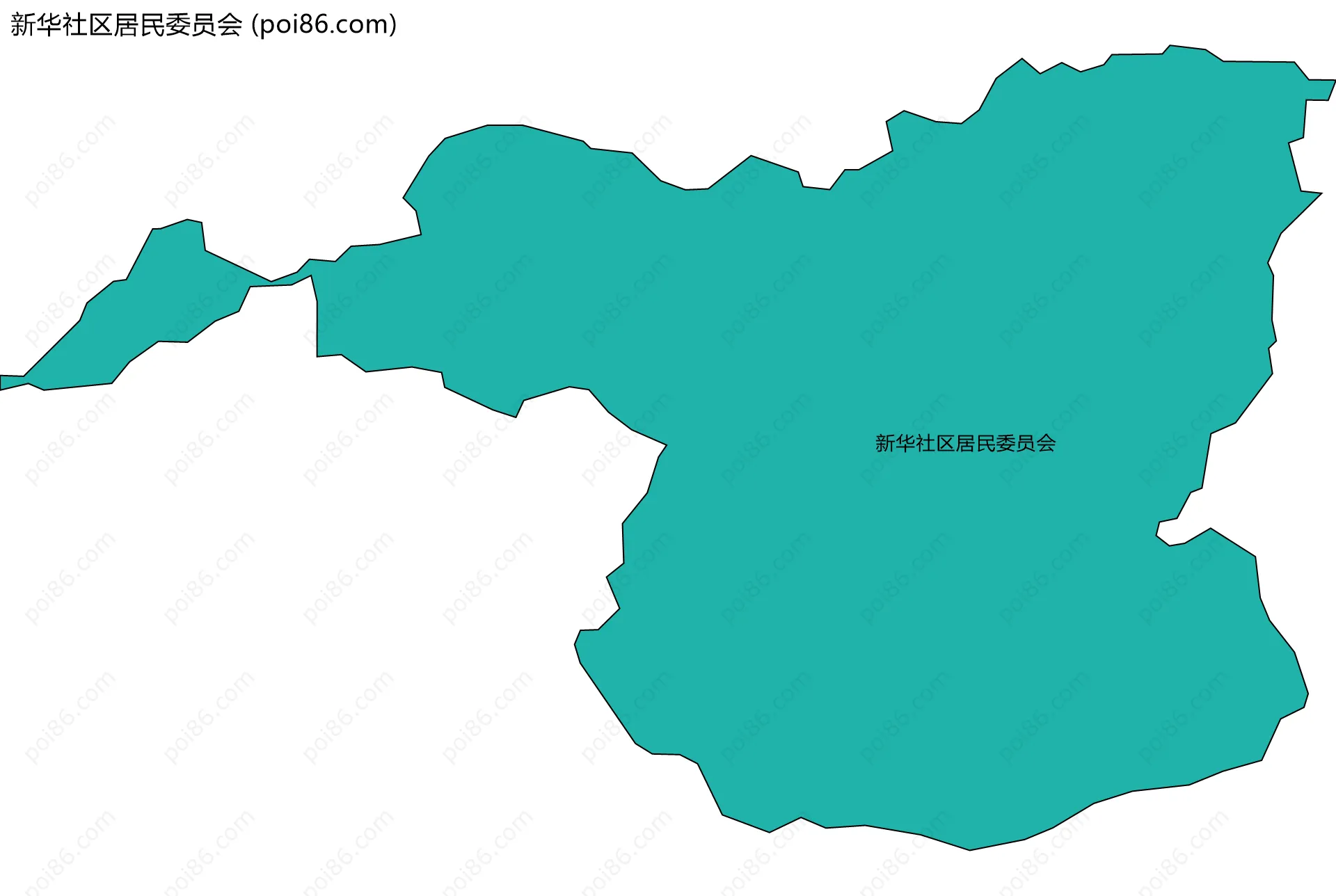 新华社区居民委员会边界地图