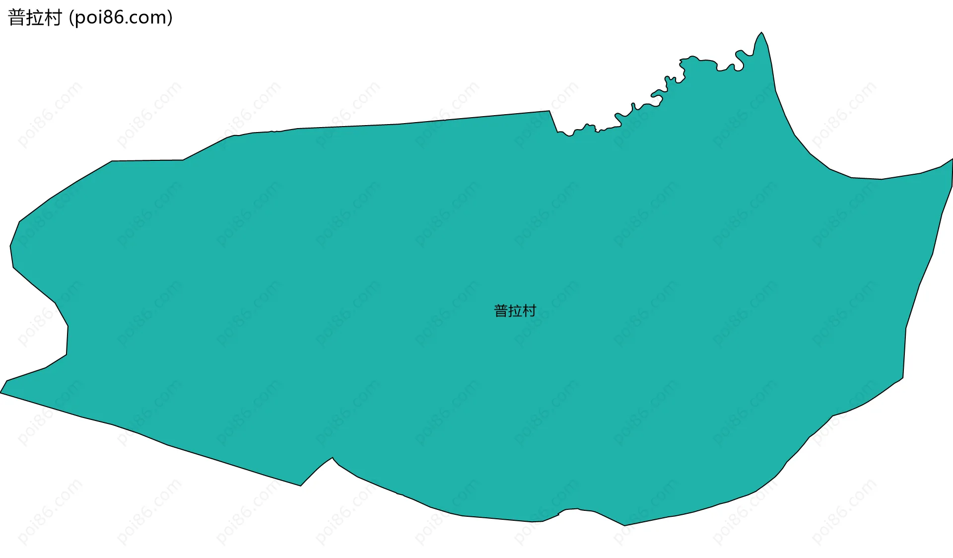 普拉村边界地图
