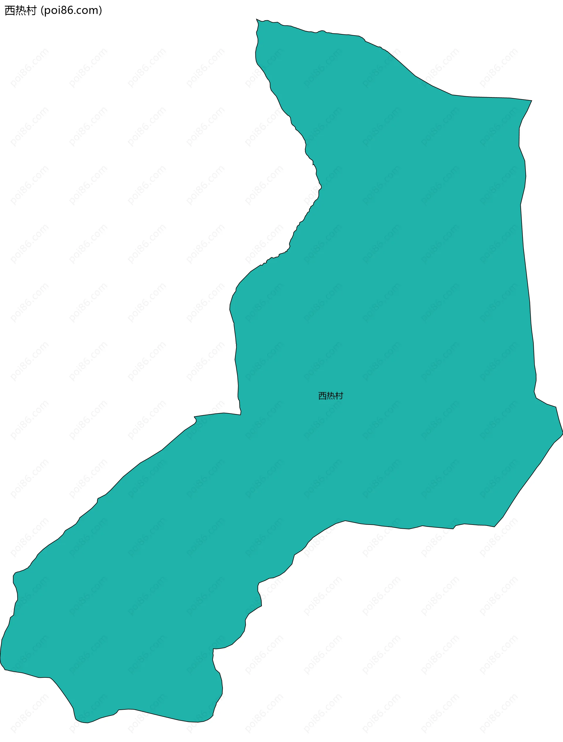 西热村边界地图