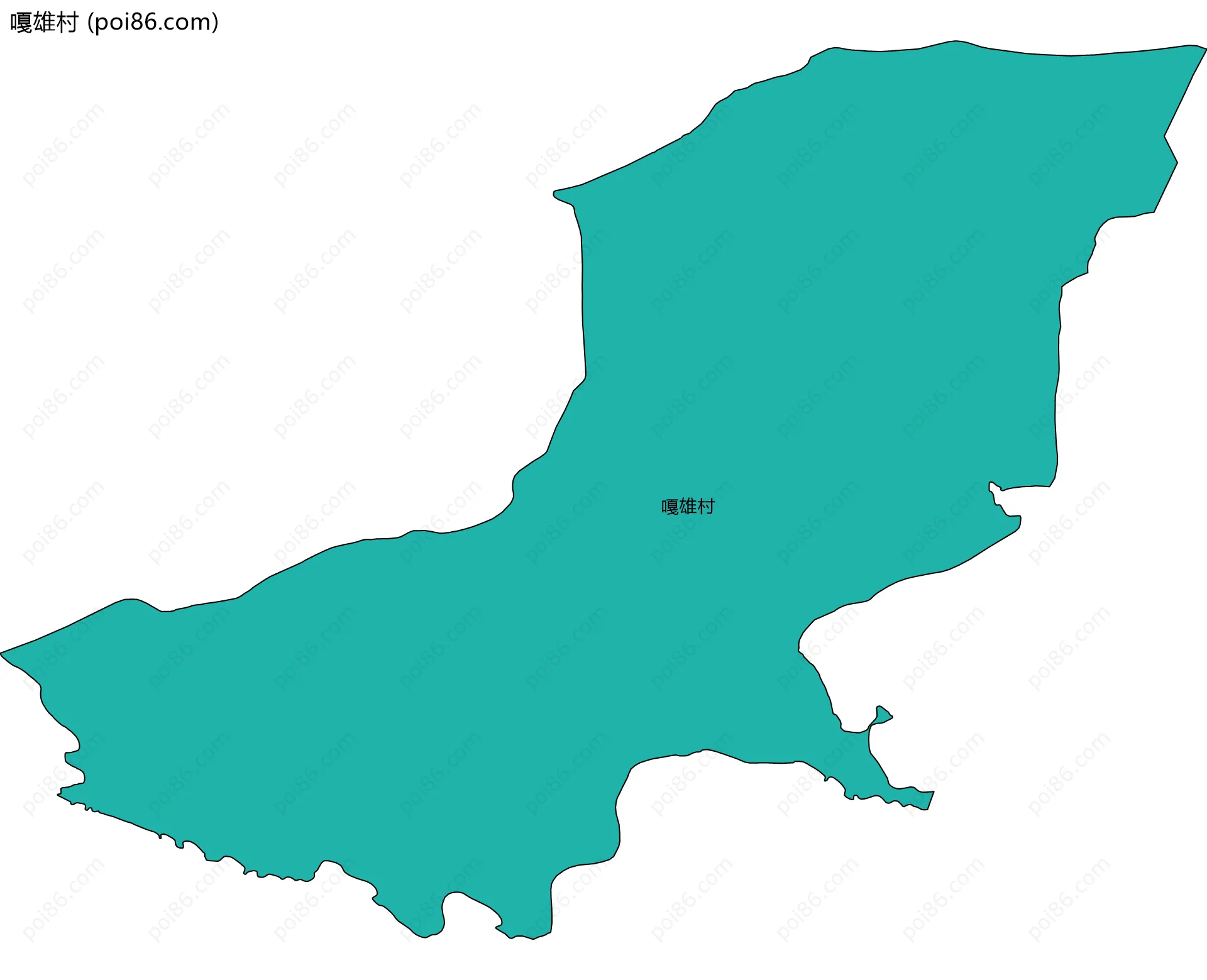 嘎雄村边界地图