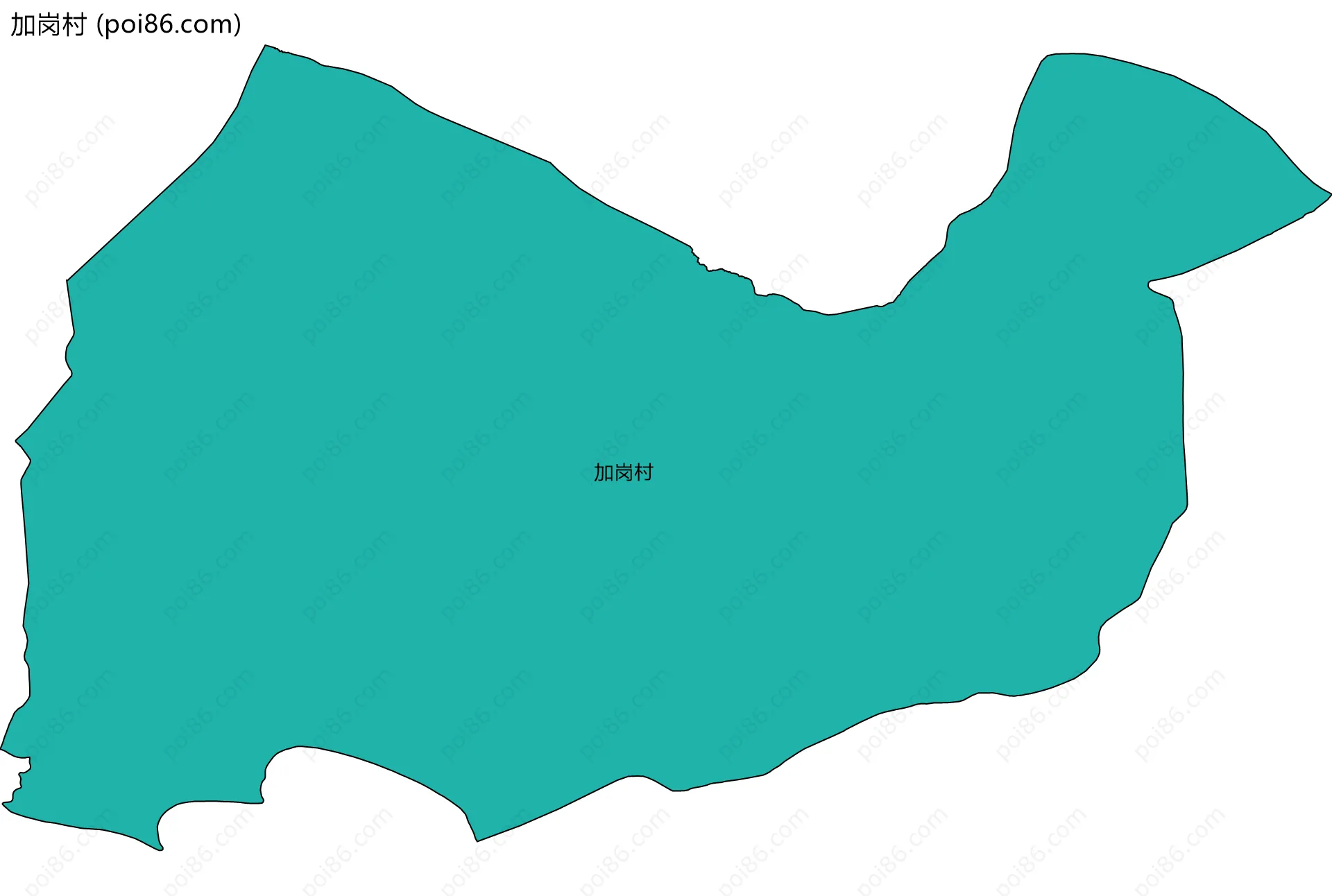 加岗村边界地图