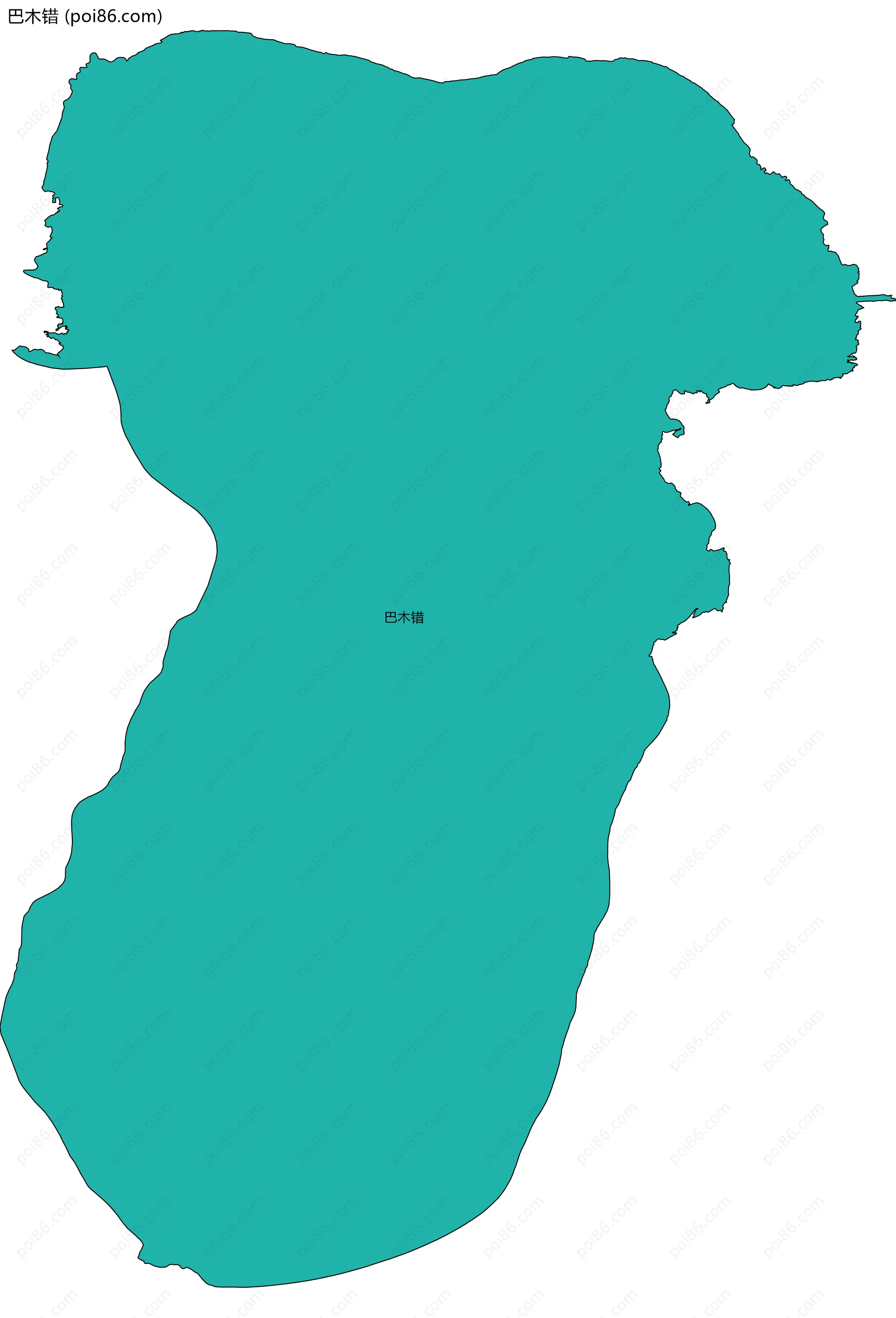 巴木错边界地图