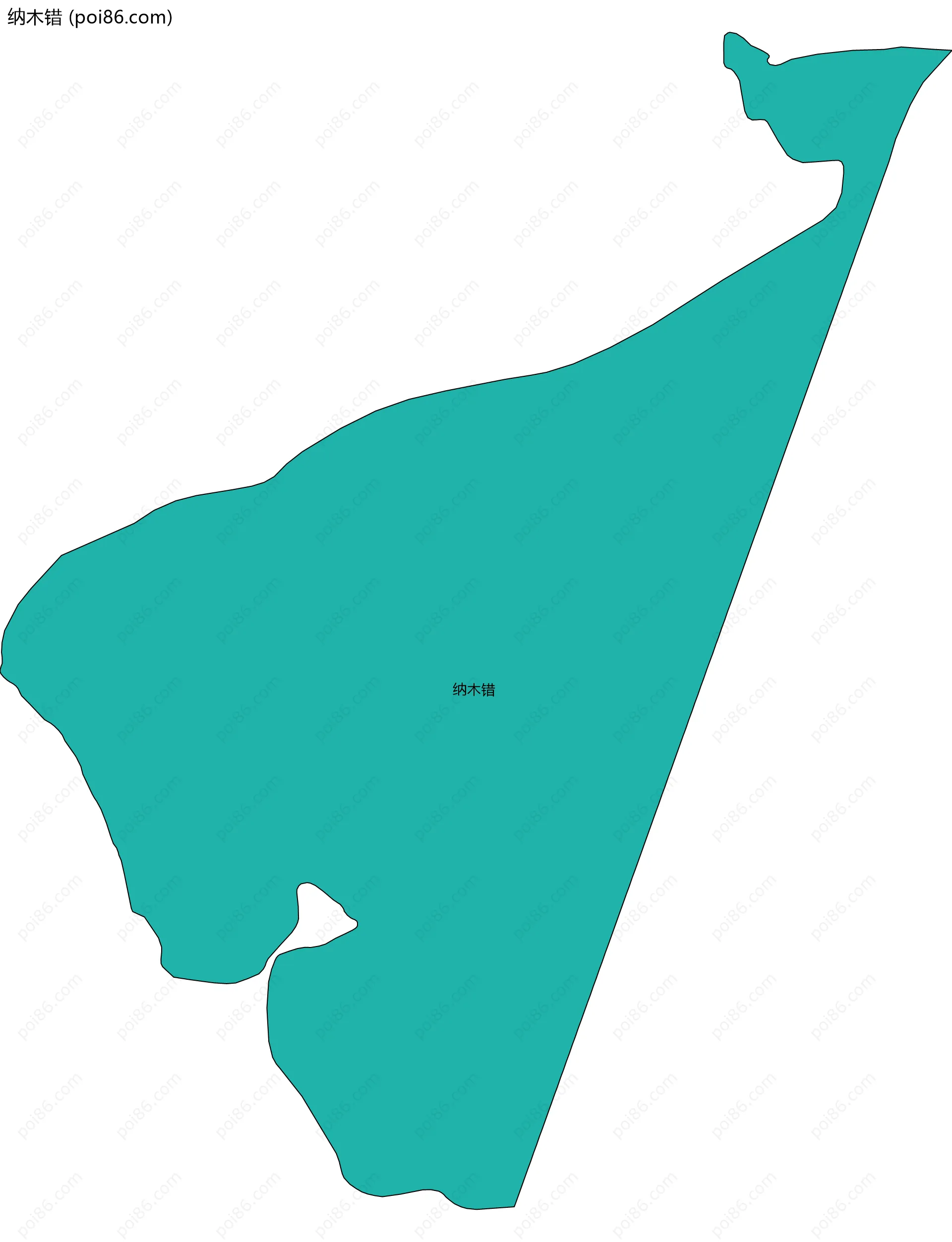 纳木错边界地图