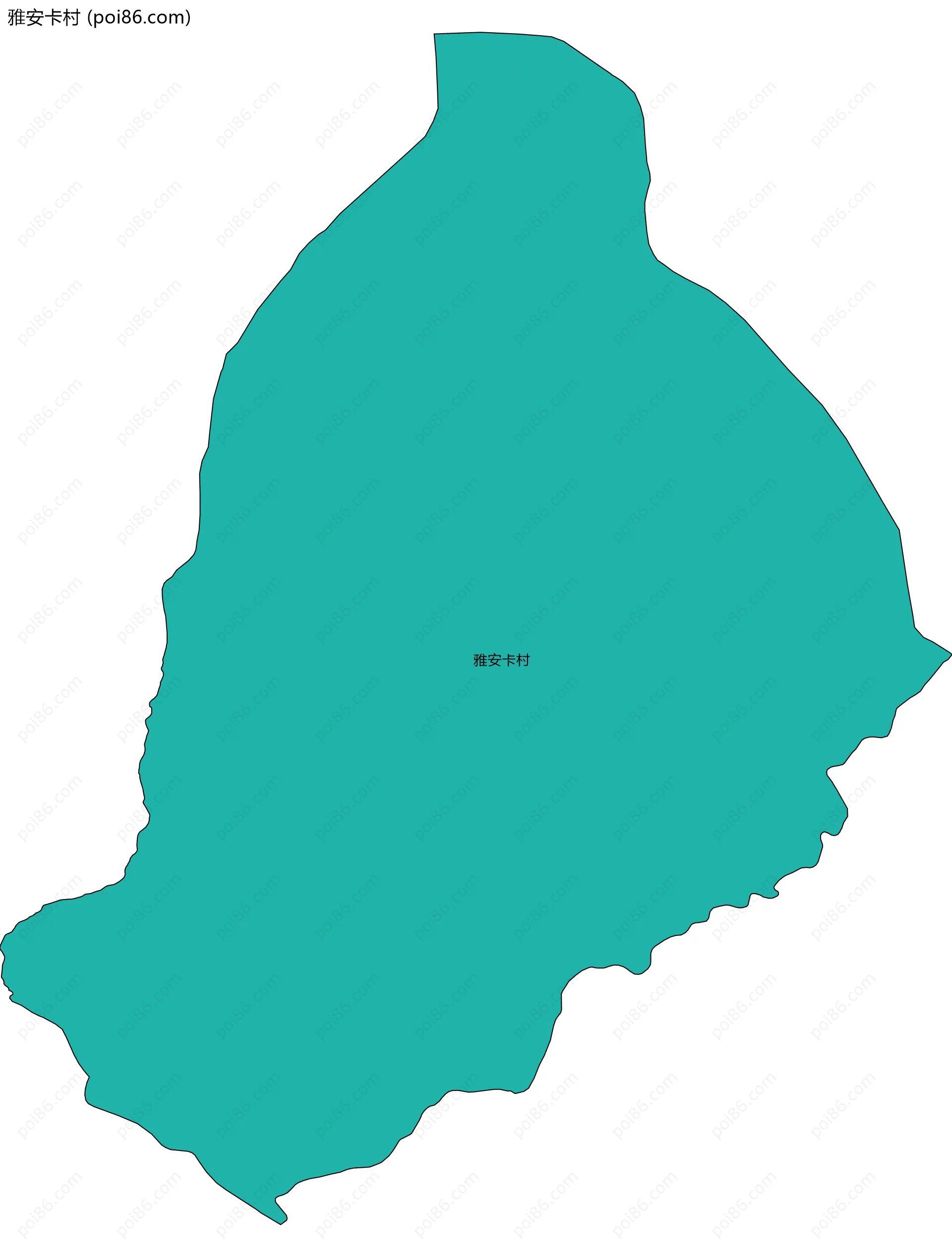 雅安卡村边界地图