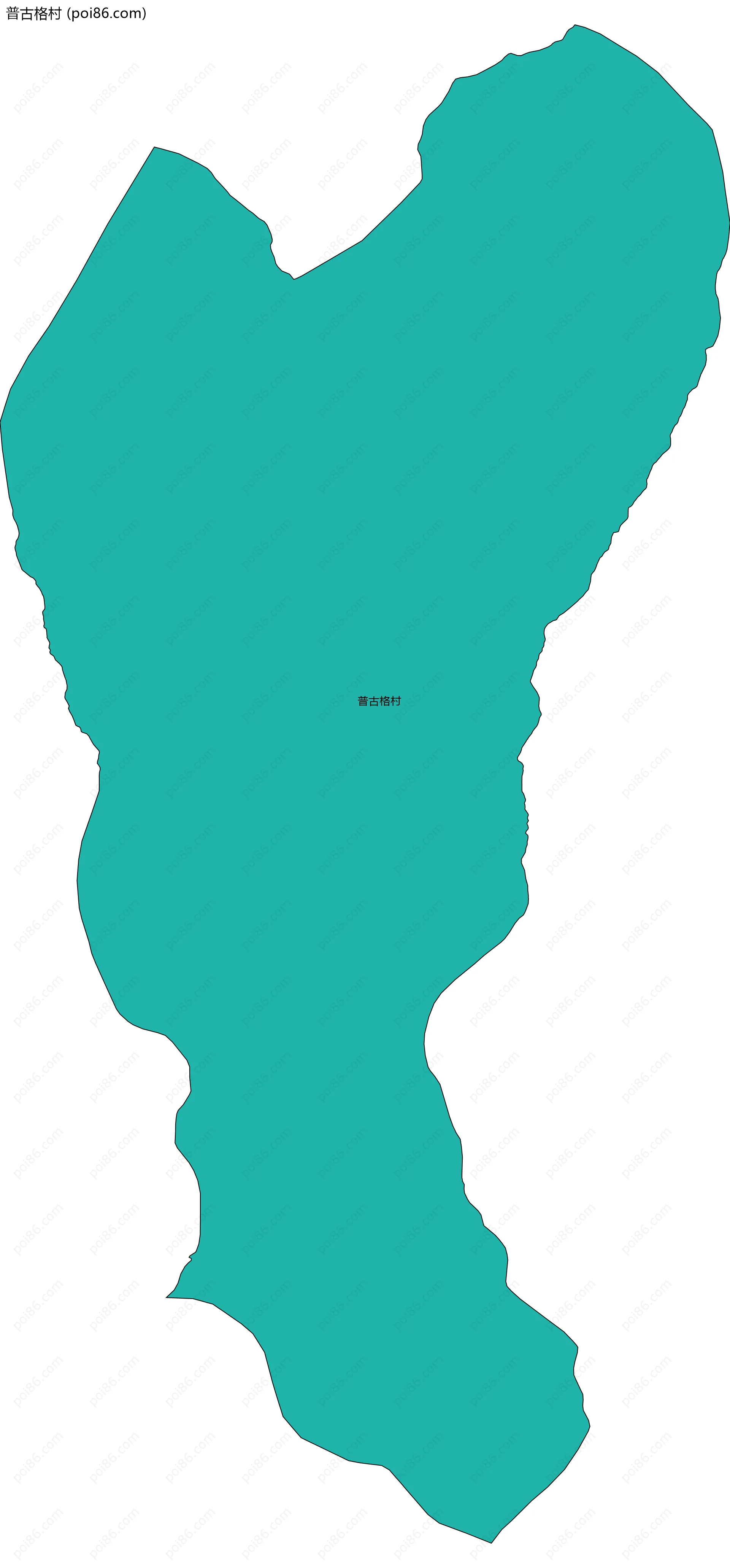 普古格村边界地图