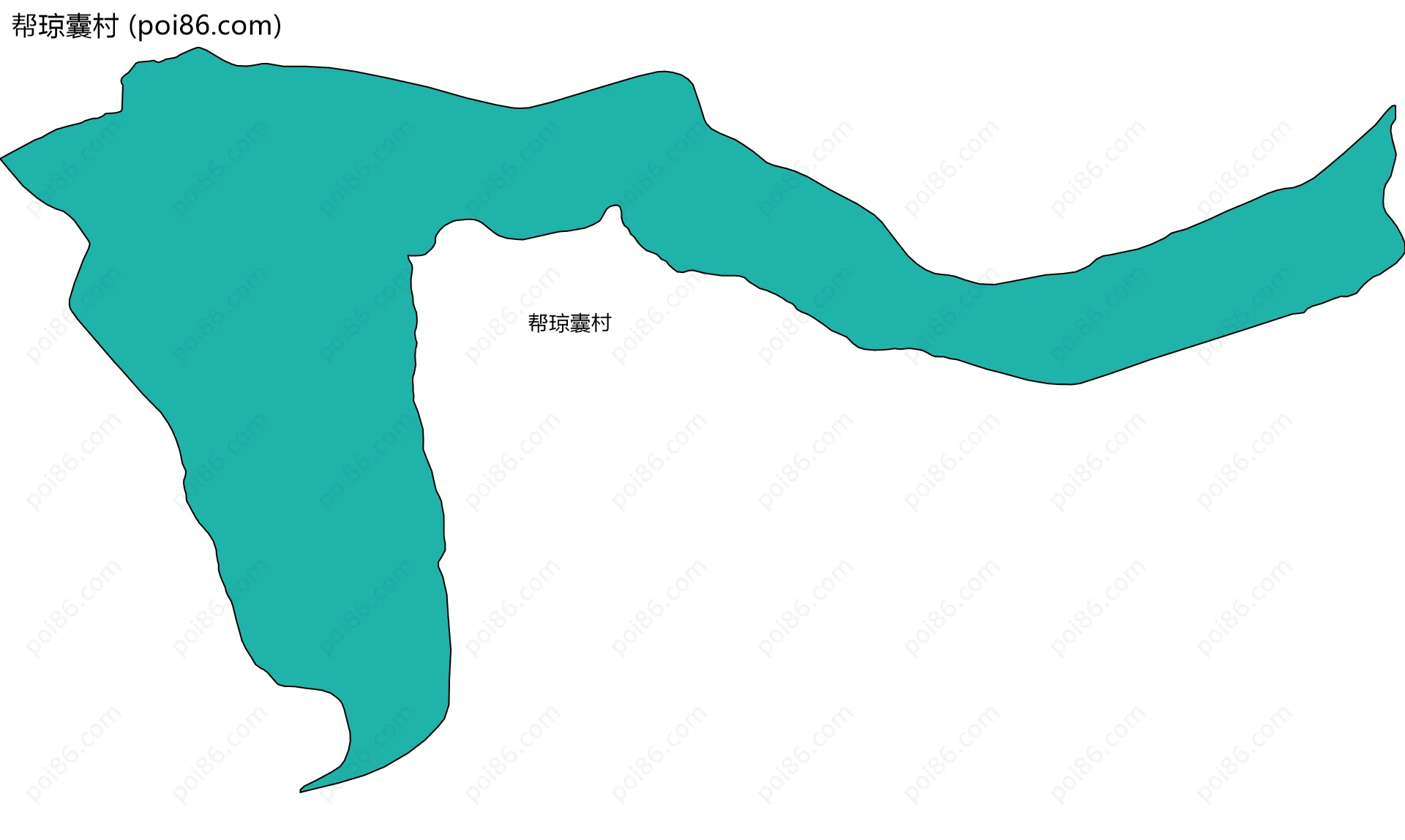 帮琼囊村边界地图