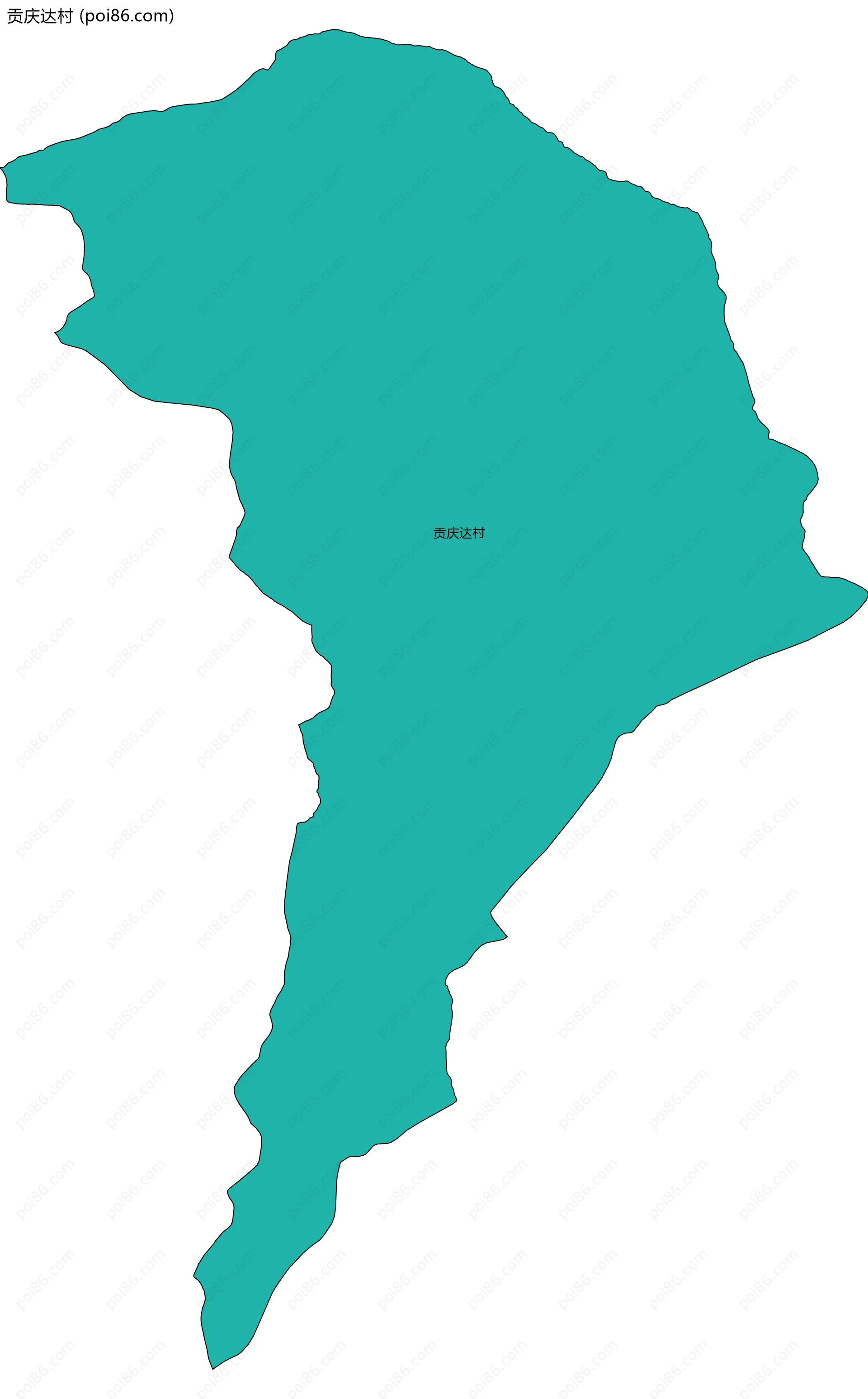 贡庆达村边界地图