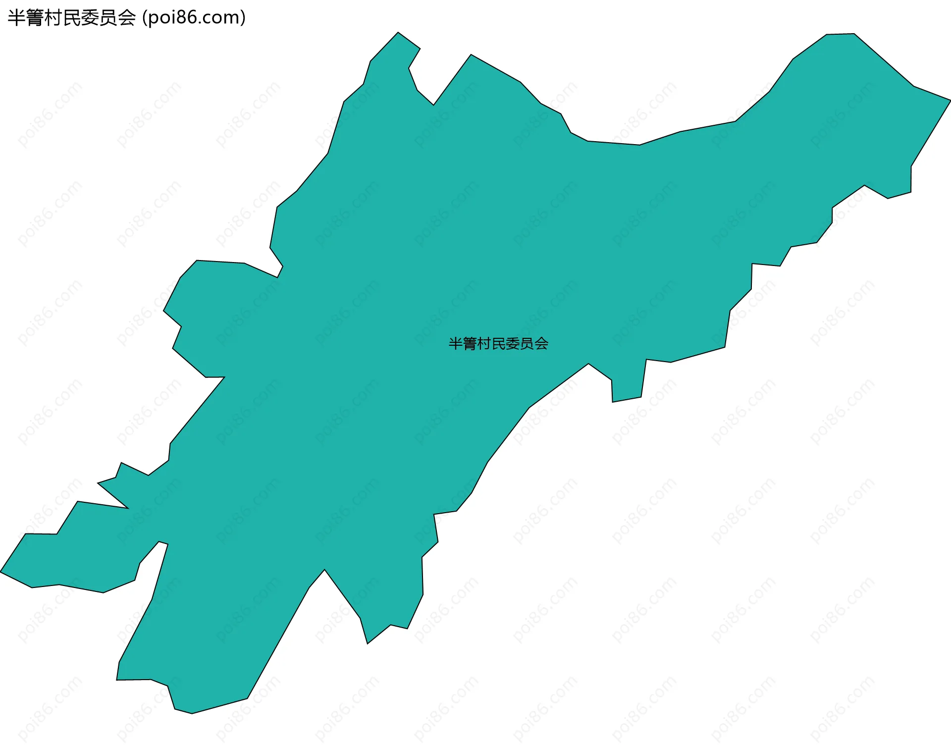 半箐村民委员会边界地图