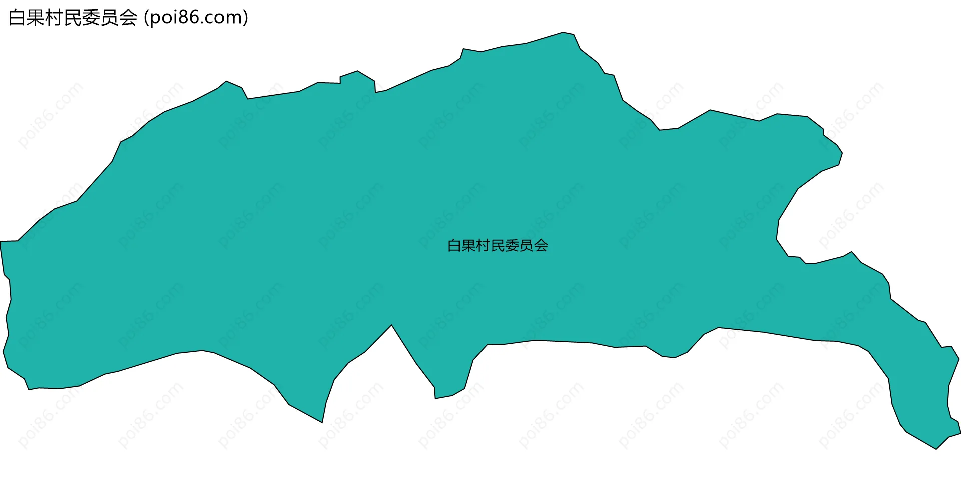 白果村民委员会边界地图